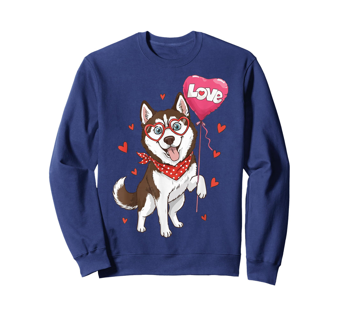 Cute Husky Dog Heart Love Valentine Pet Animal Lovers T-Shirt