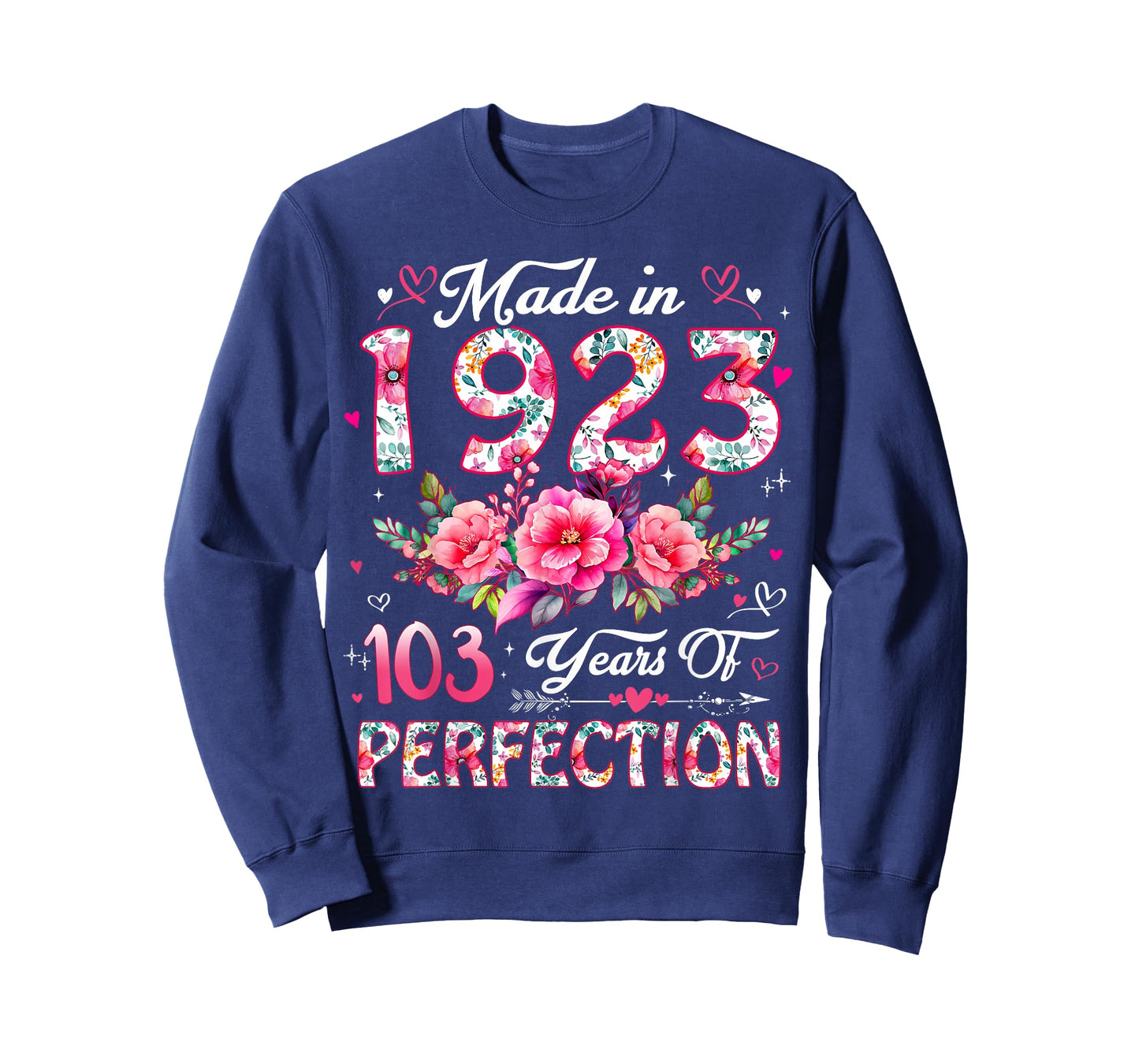 103 Year Old Made in 1923 Floral 103rd Birthday Women T-Shirt