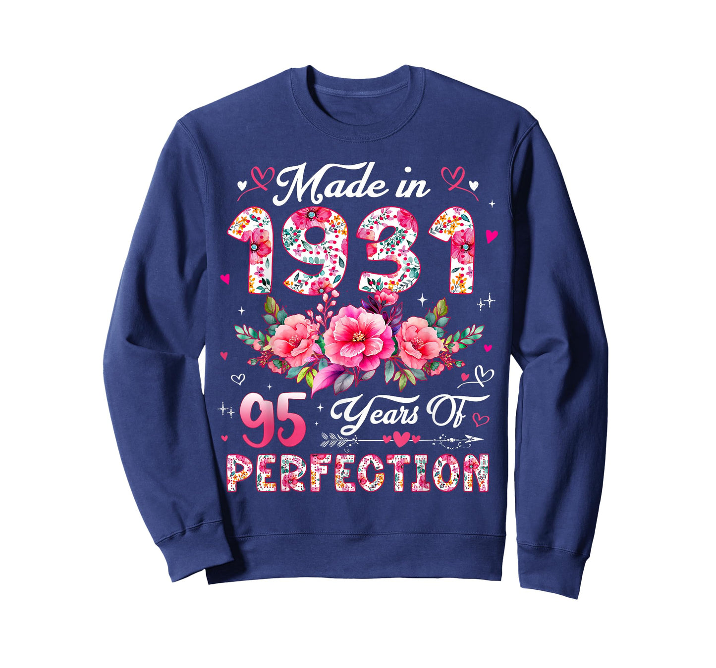 95 Year Old Made in 1931 Floral 95th Birthday Women T-Shirt