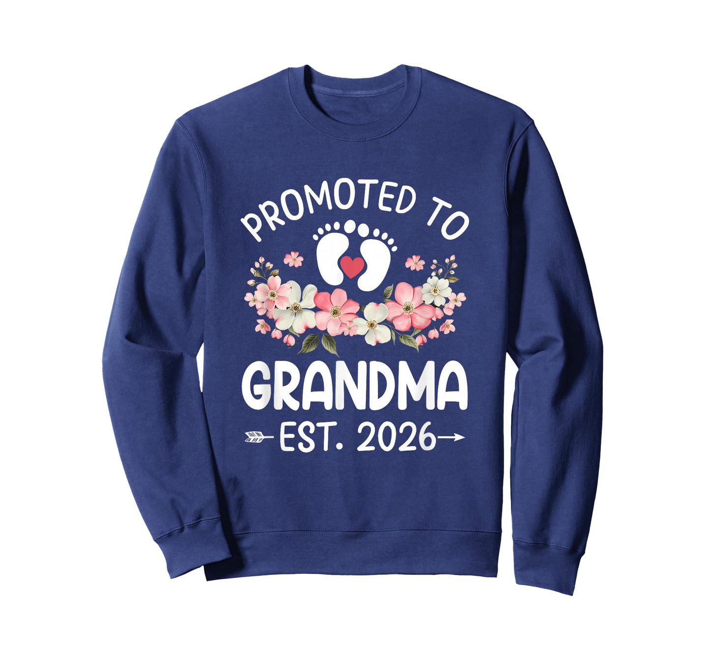 Promoted to Grandma 2026 First Time Floral New Grandma T-Shirt
