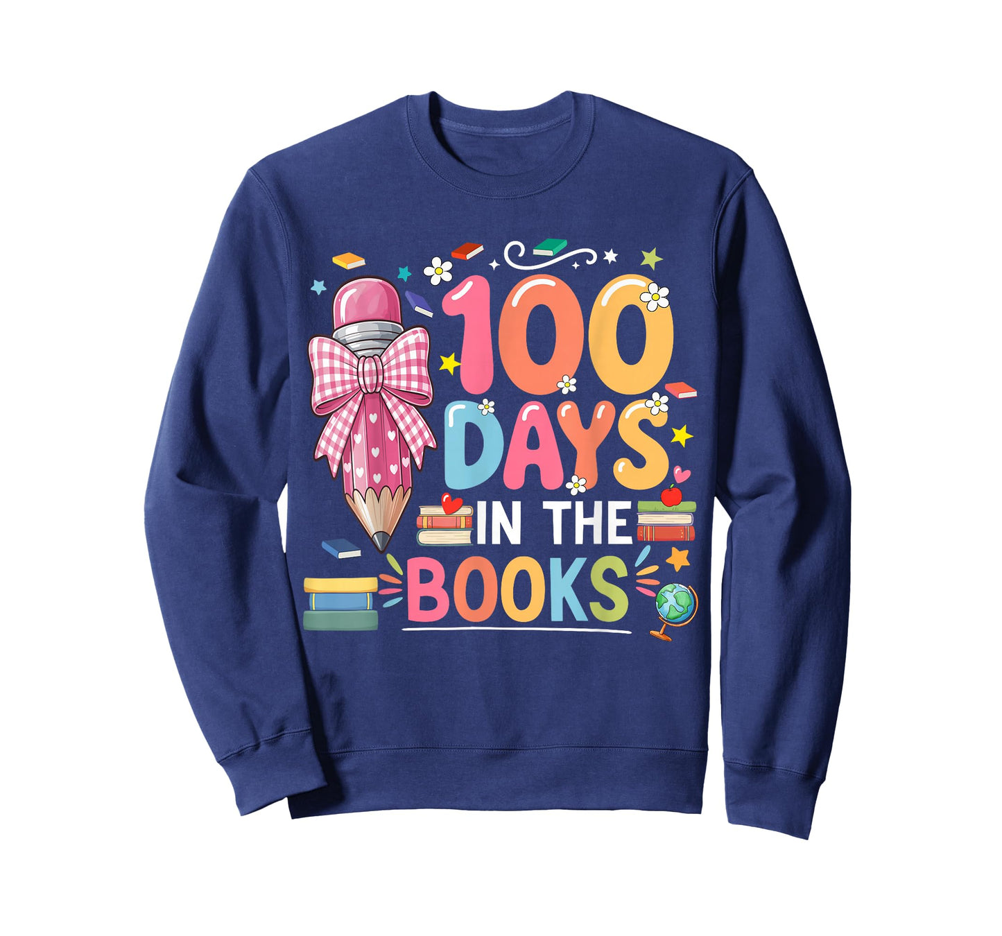 100th Day of School Teacher Floral 100 Days in The Books T-Shirt
