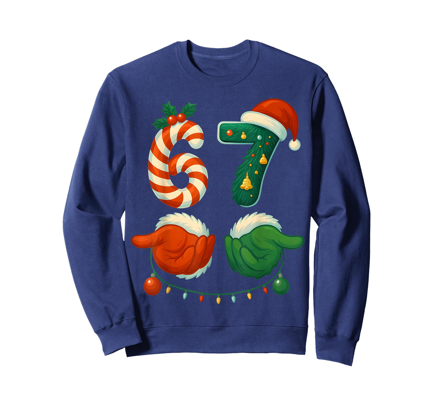 67 Christmas 6 7 Meme Pajamas Holiday Gen Alpha Funny Gifts T-Shirt