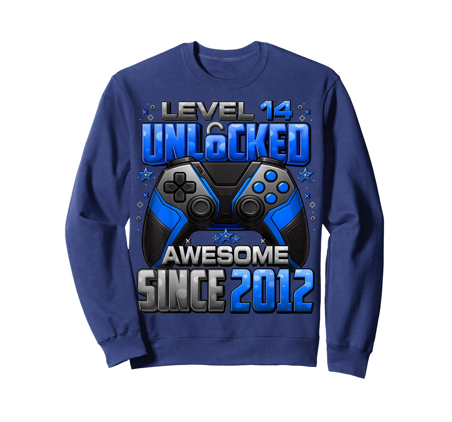 Level 14 Unlocked Awesome Since 2012 14th Birthday Gaming T-Shirt