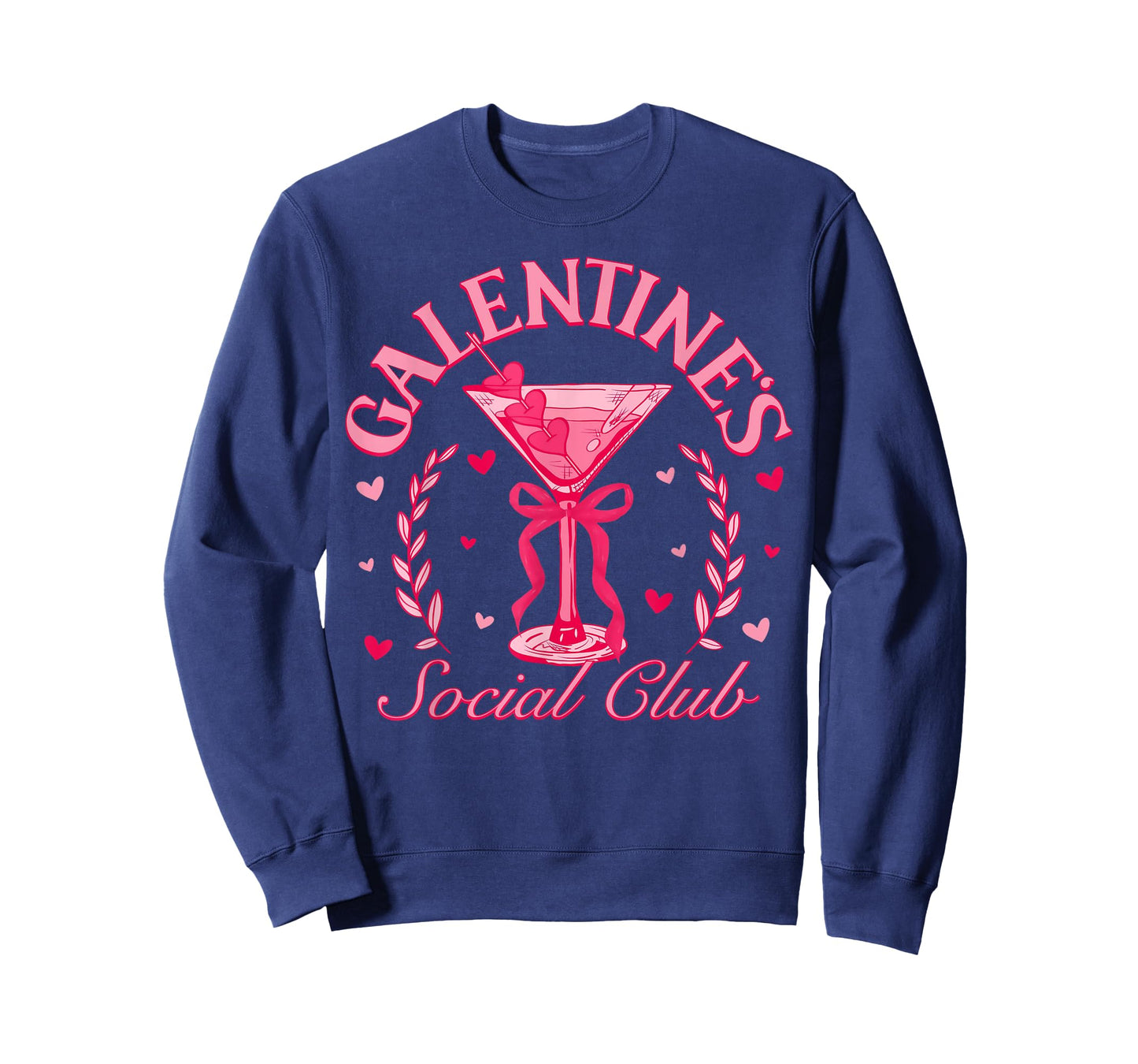 Galentine's Social Club Pink Coquette Martini Bow Valentine T-Shirt