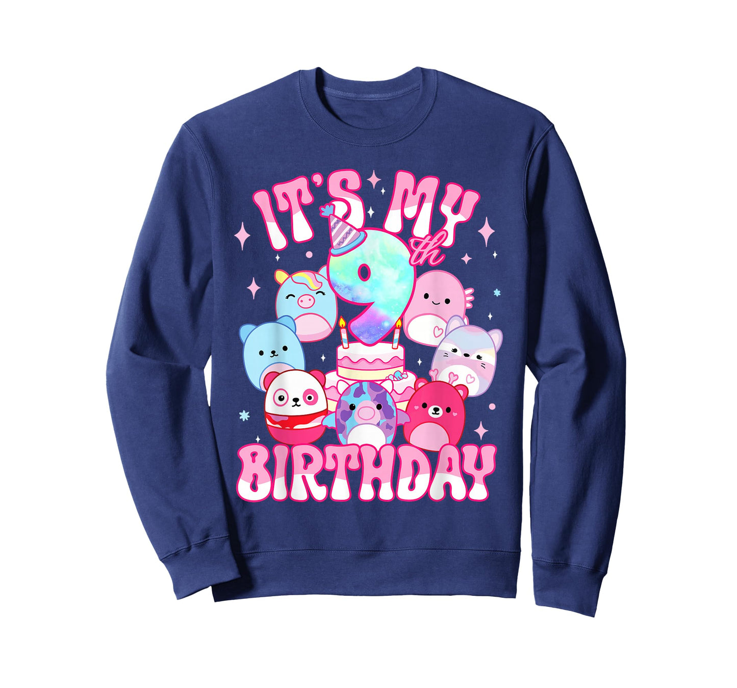 It's My 9th Birthday Squish Squad Girls Kids T-Shirt