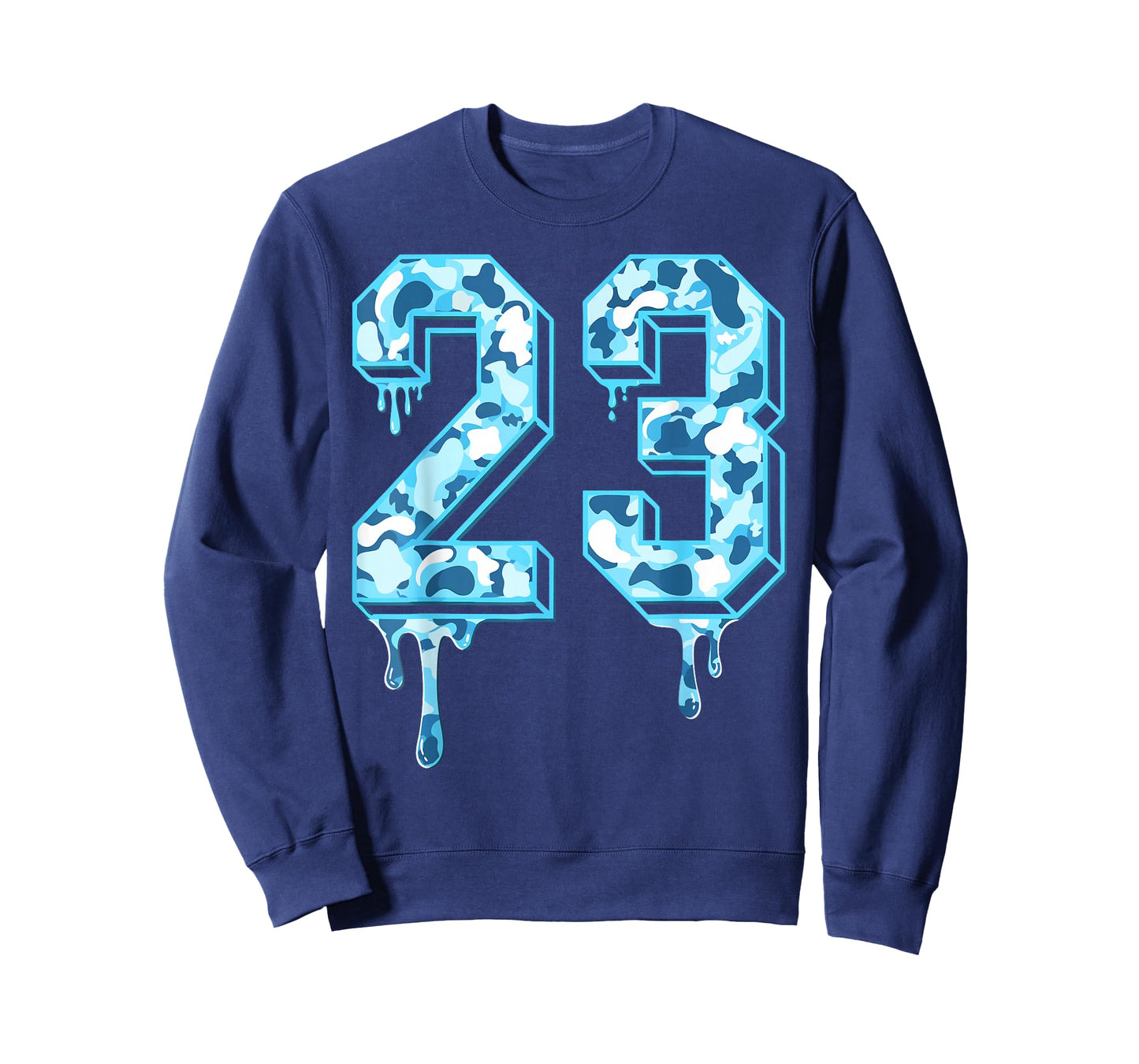 23 Drip Camo Gamma Blue Matching T-Shirt