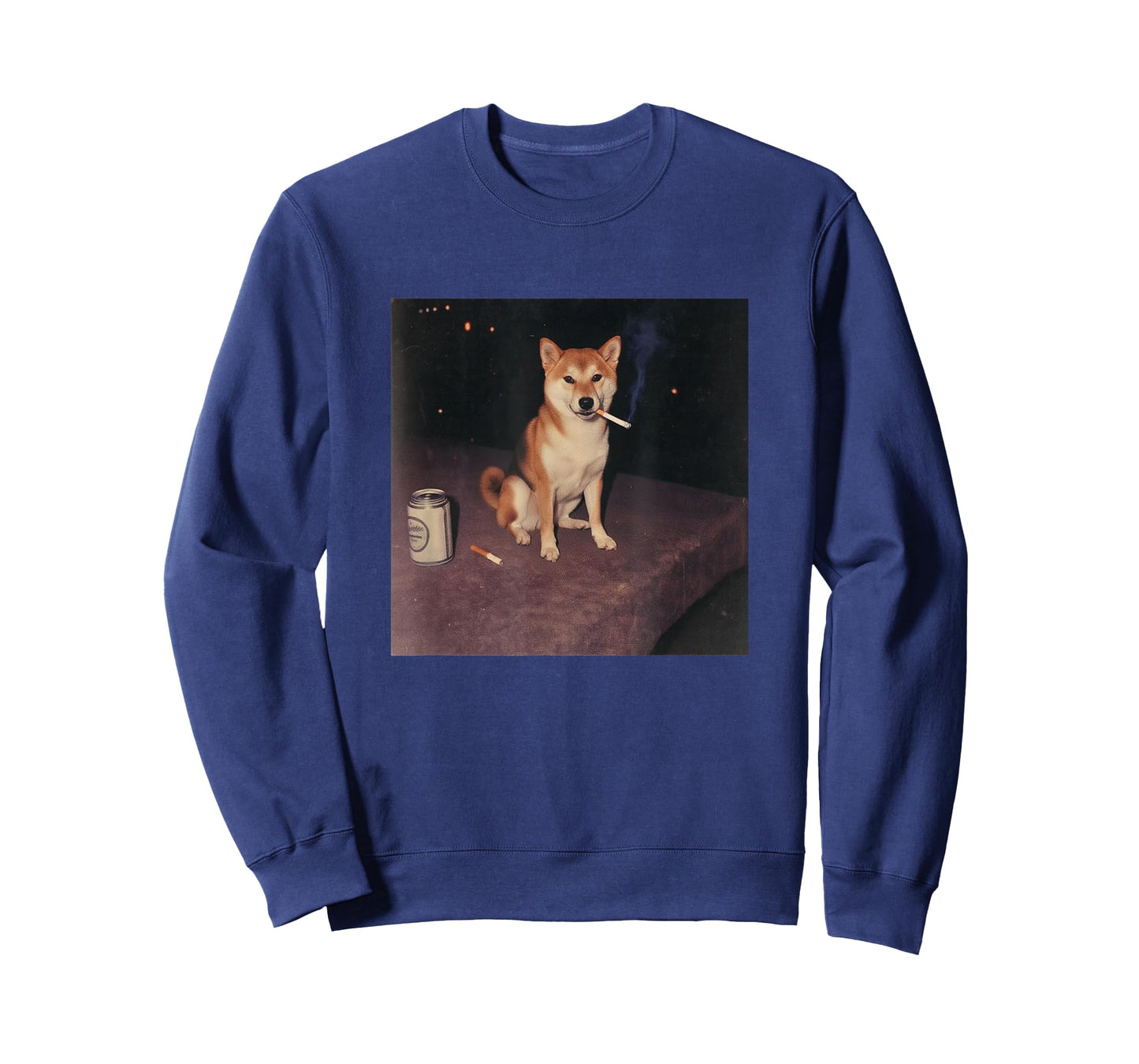 Funny Smoking Shiba Inu Dog Cigarette Beer Gen Z T-Shirt