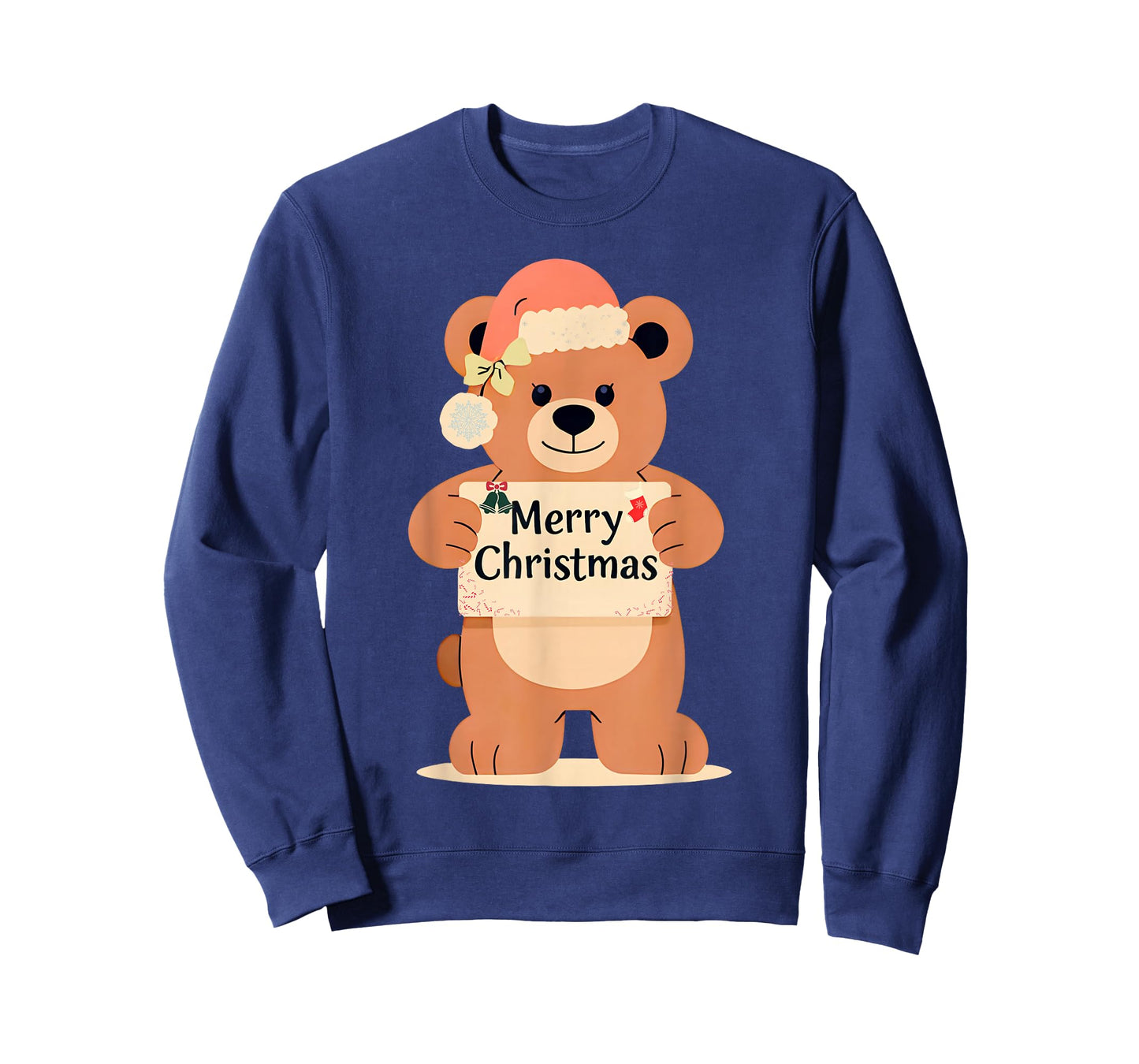 Cute Christmas Teddy Bear Design T-Shirt