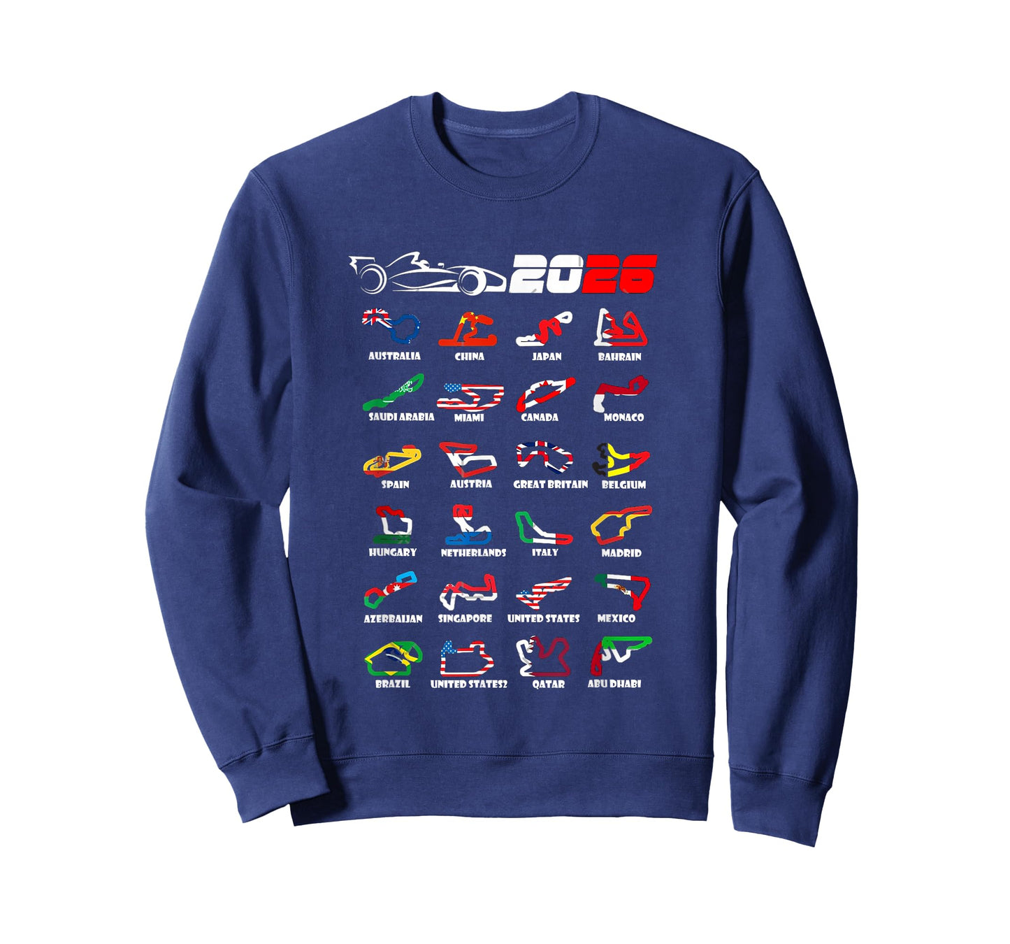 Race Car Enthusiast Motorsport Racing Fan World Flags T-Shirt