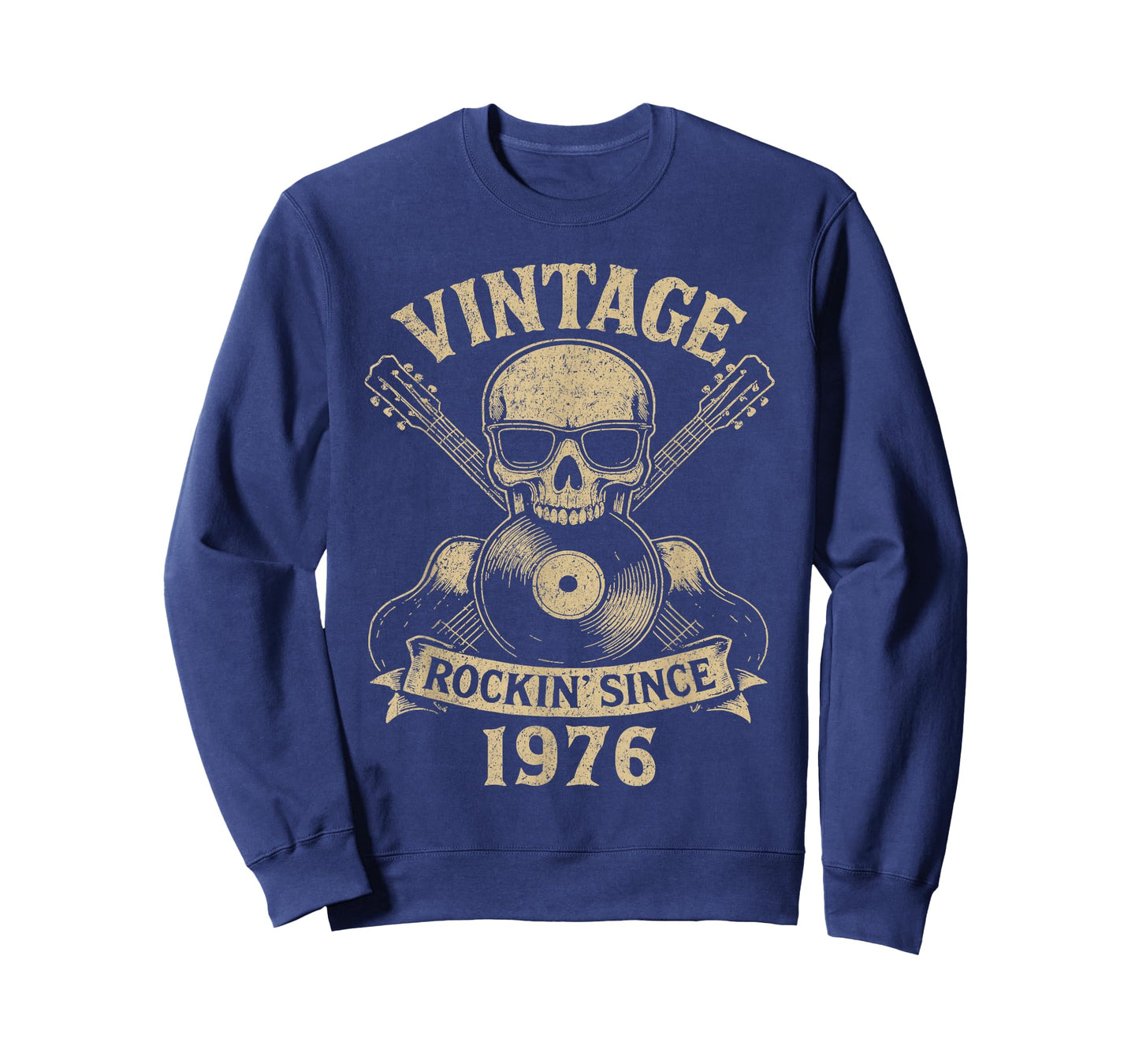 50th Birthday Rockin’ Since 1976 Vintage Rock Music Birthday T-Shirt