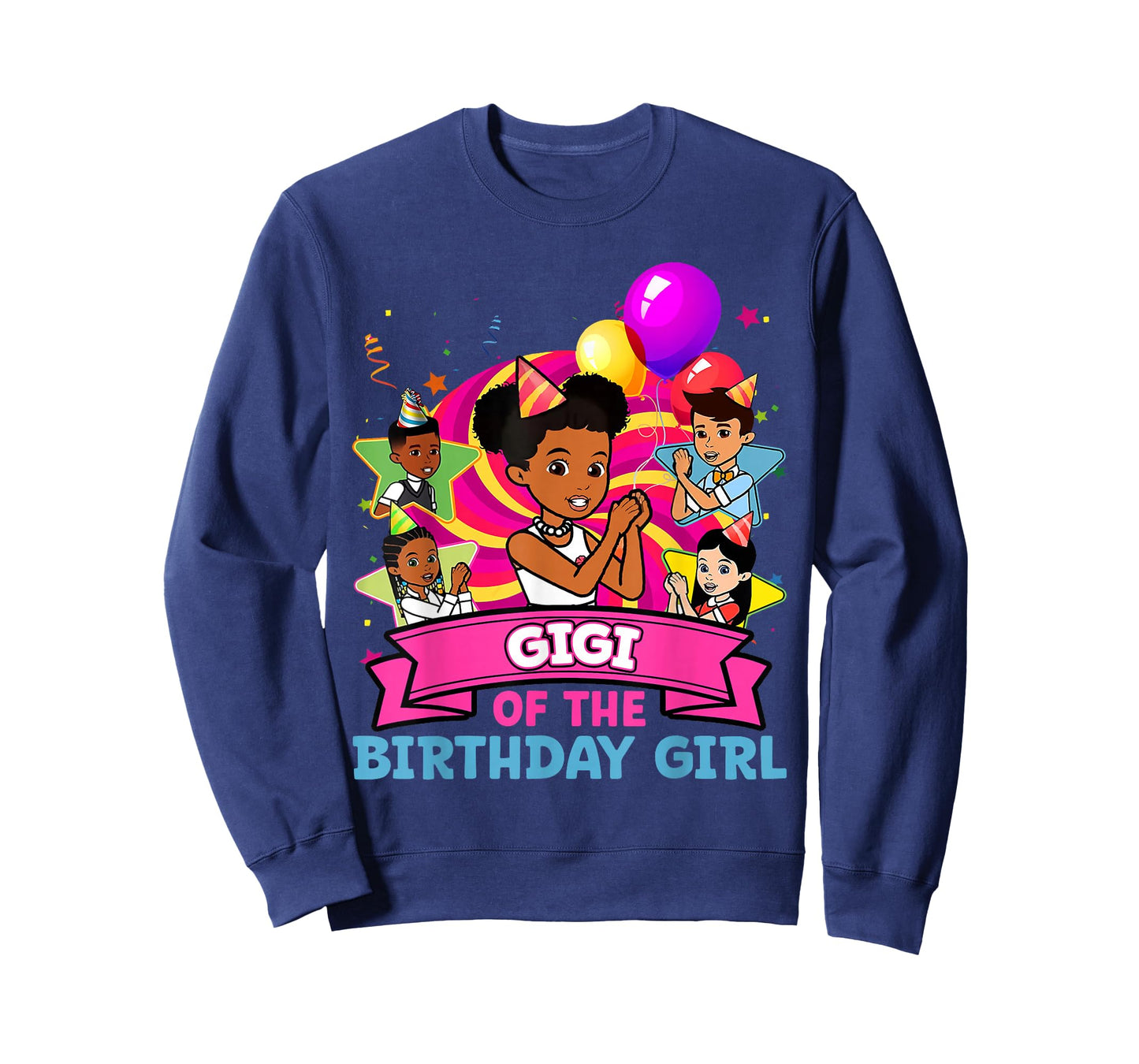 Gigi of Birthday Girl Gracie Pink Doll Family Decorations T-Shirt