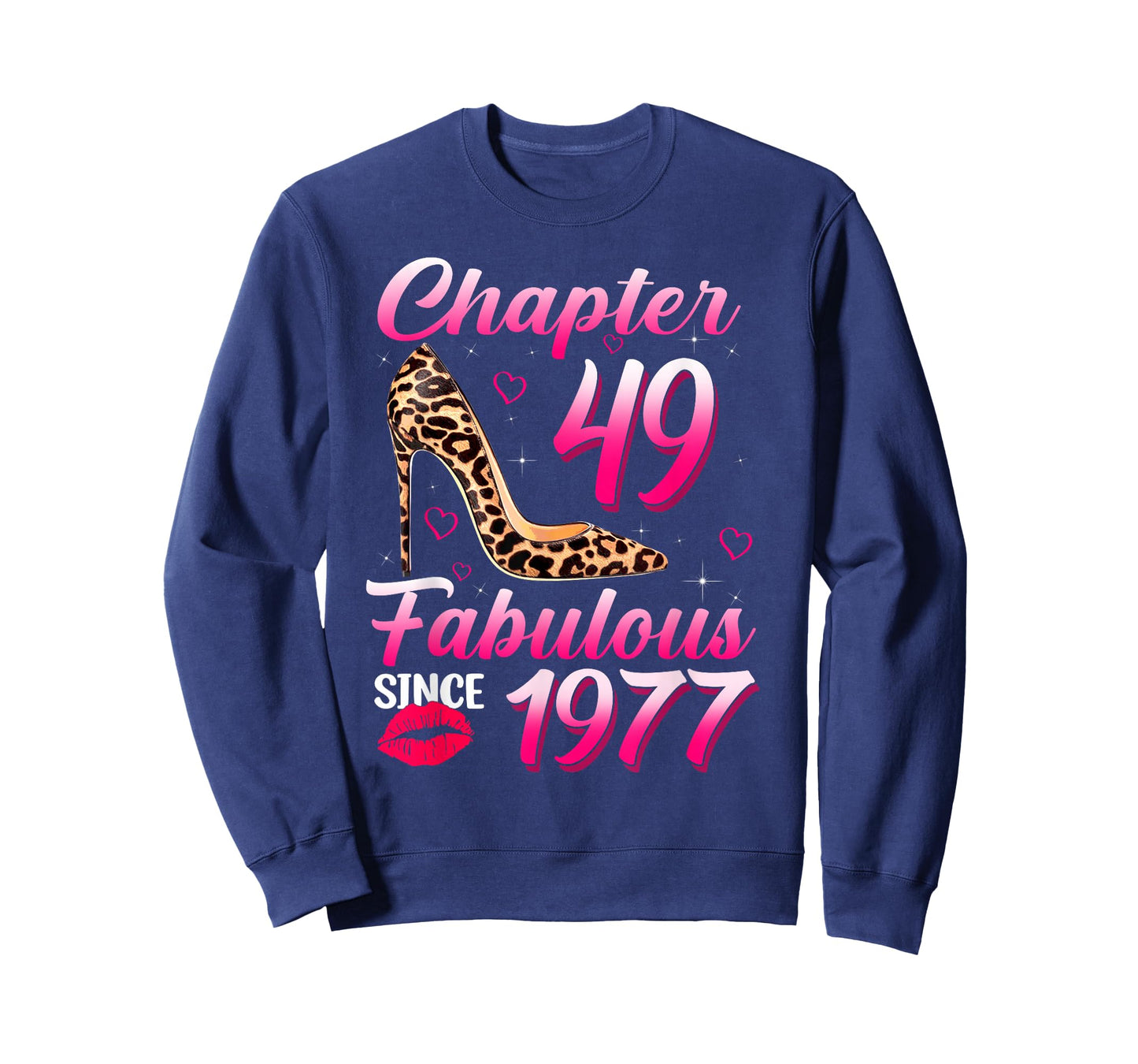 Chapter 49 Fabulous Since 1977 Leopard Queen Birthday T-Shirt