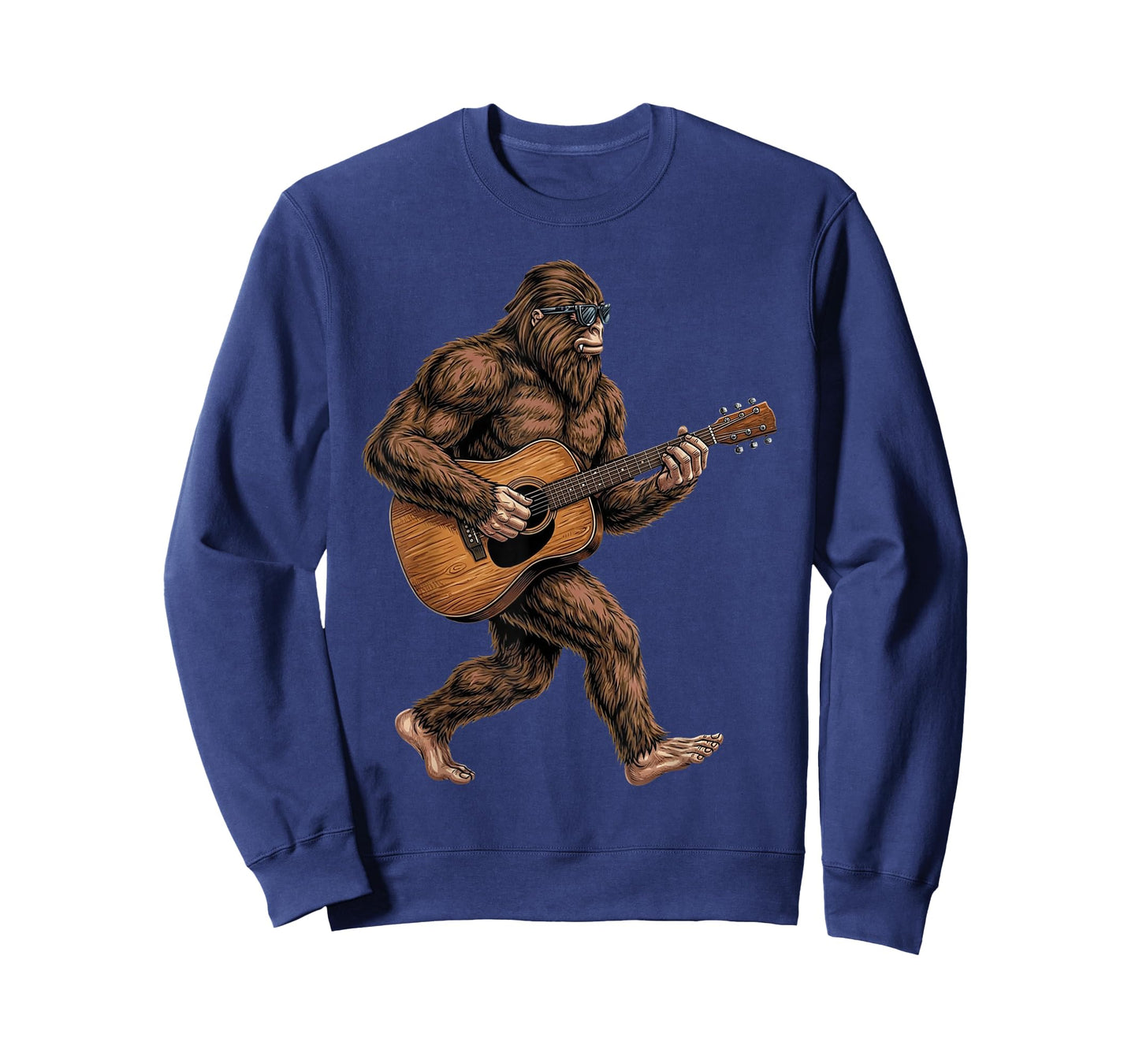 Bigfoot Playing Guitar Graphic Funny Sasquatch Big Foot T-Shirt