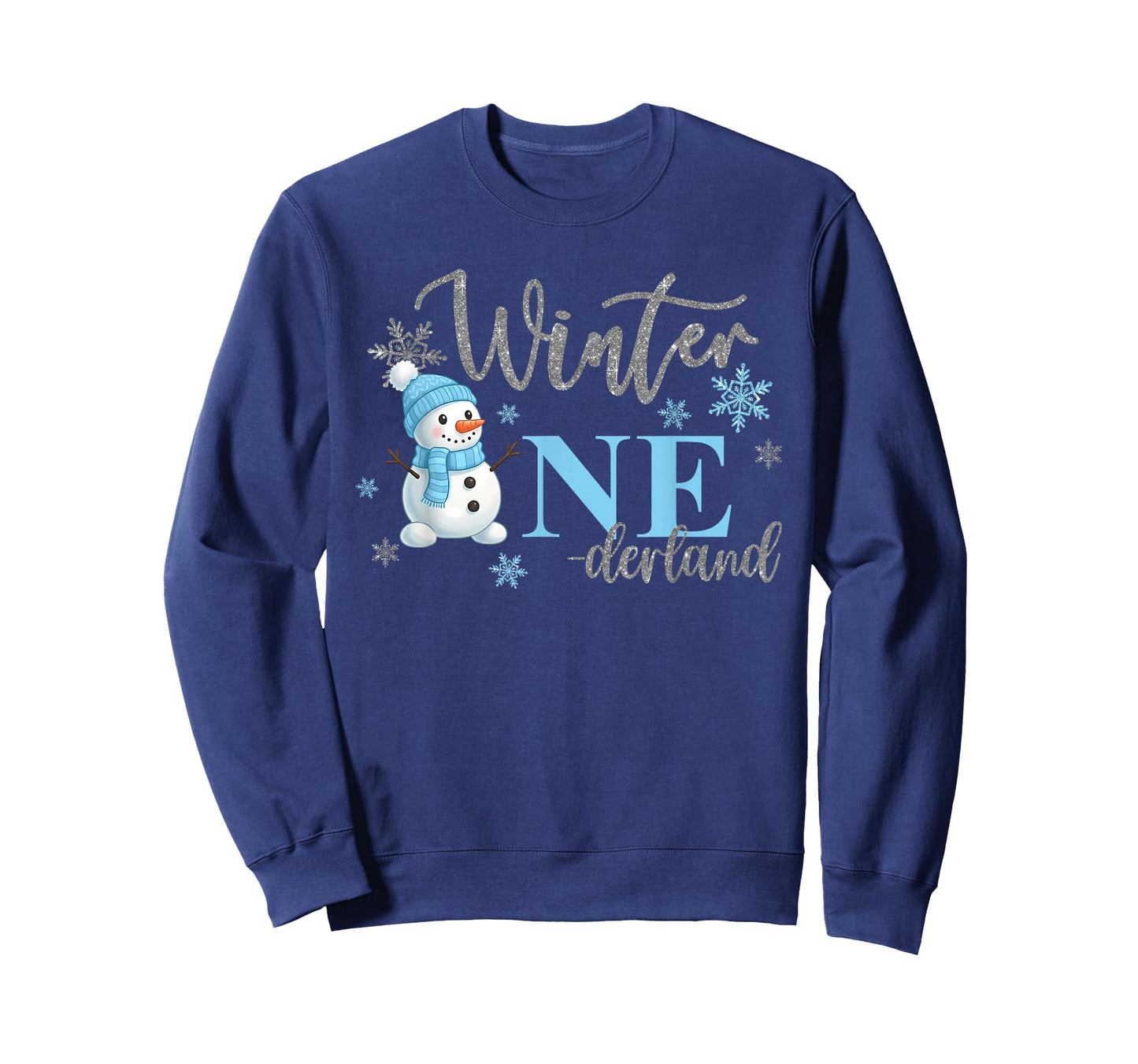 Winter Onederland Birthday Boy Girl 1 Year Old Cute Snowman T-Shirt