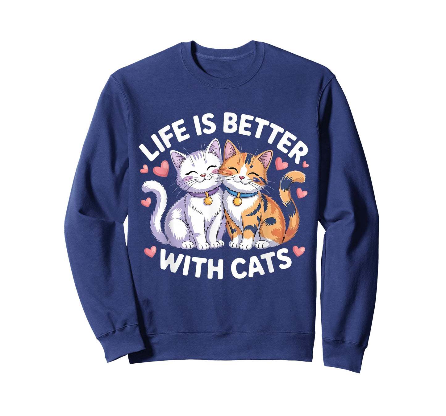 Valentine's Cat Lover Life is Better with Cats Mother's Day T-Shirt