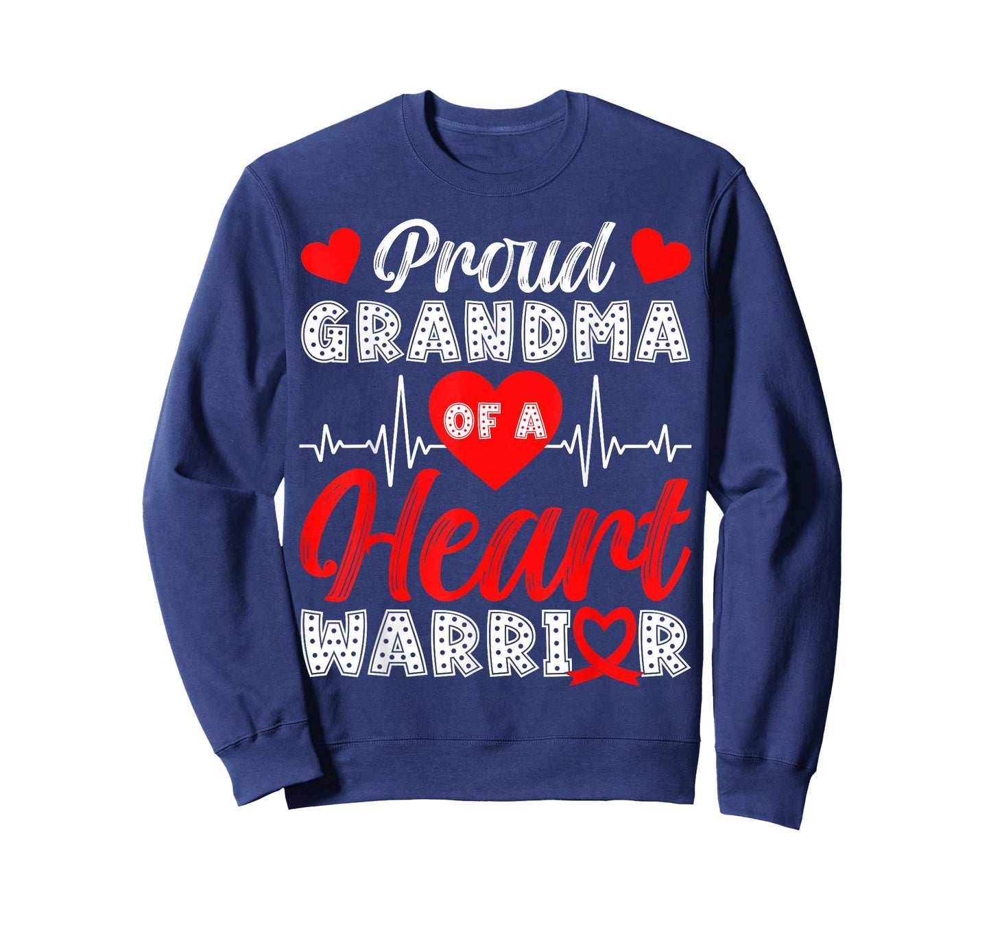 Proud Grandma of Heart Warrior Heart Disease Awareness T-Shirt