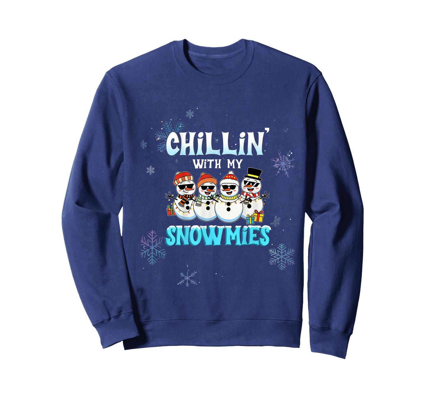 Chillin with My Snowmie Women Christmas Snowman Teacher T-Shirt
