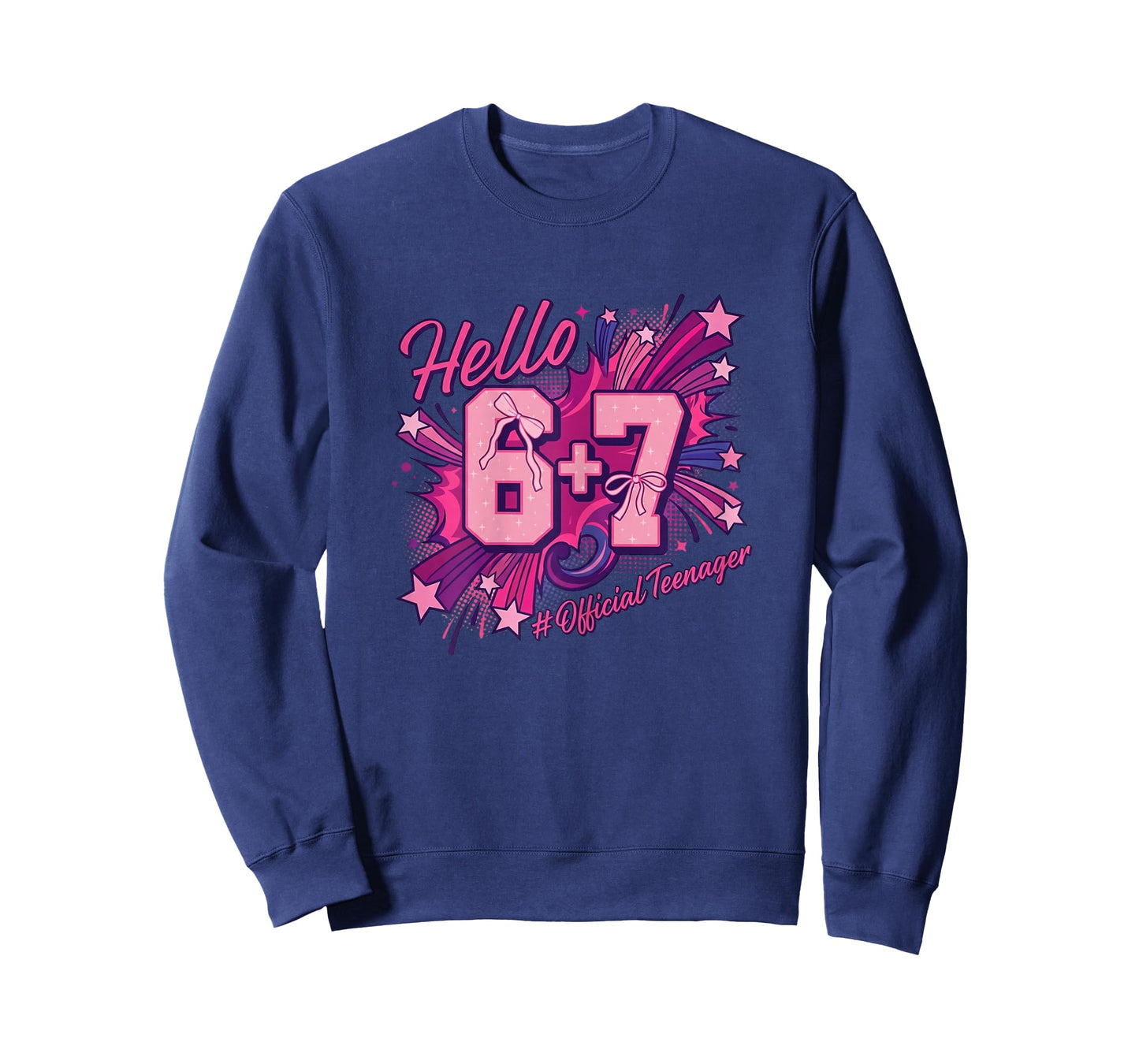 13th Birthday Girl Official Teenager Six Seven Coquette Bow T-Shirt