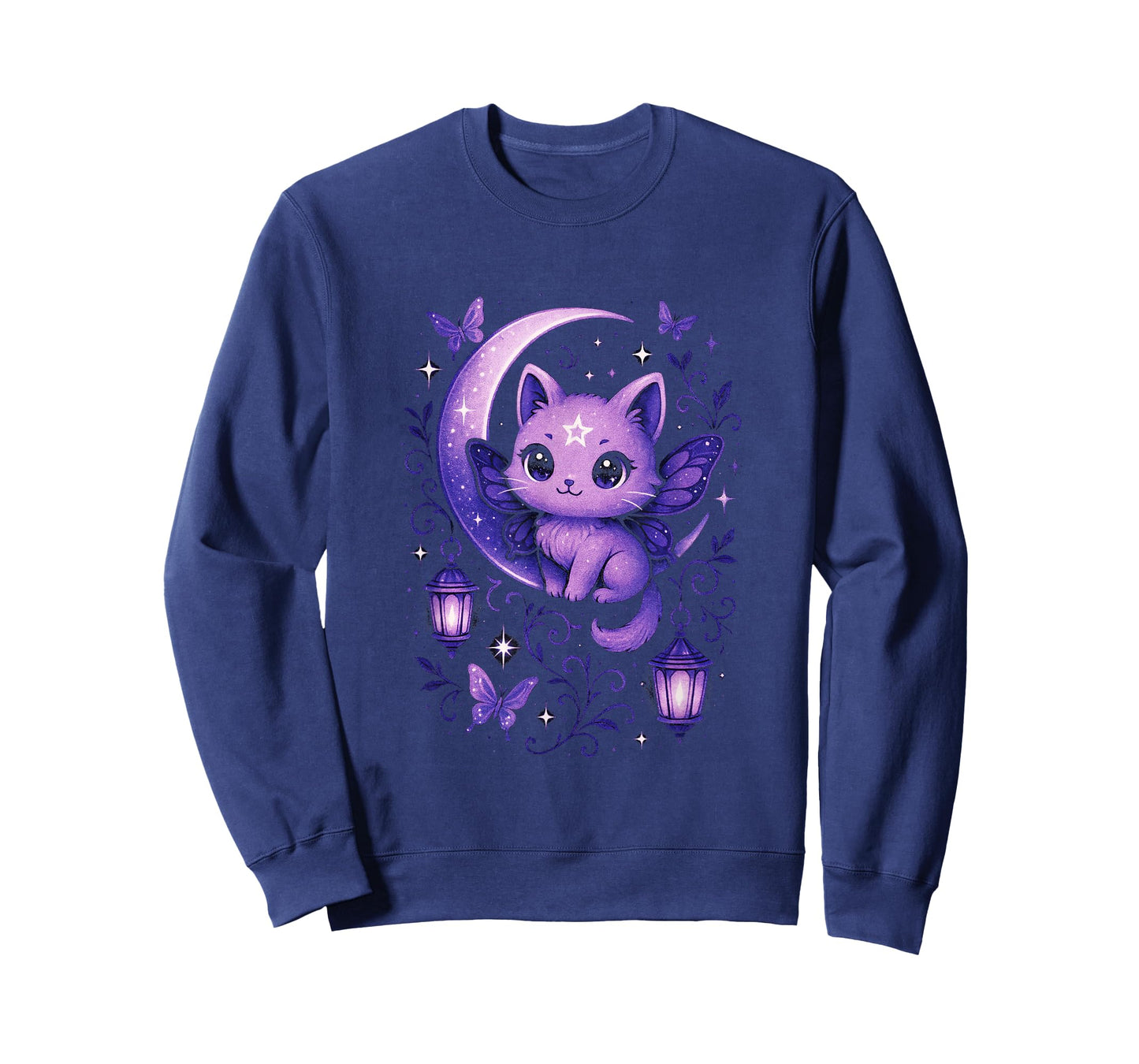 Moonlit Cat - Kawaii Pastel Goth Gothic Aesthetic T-Shirt