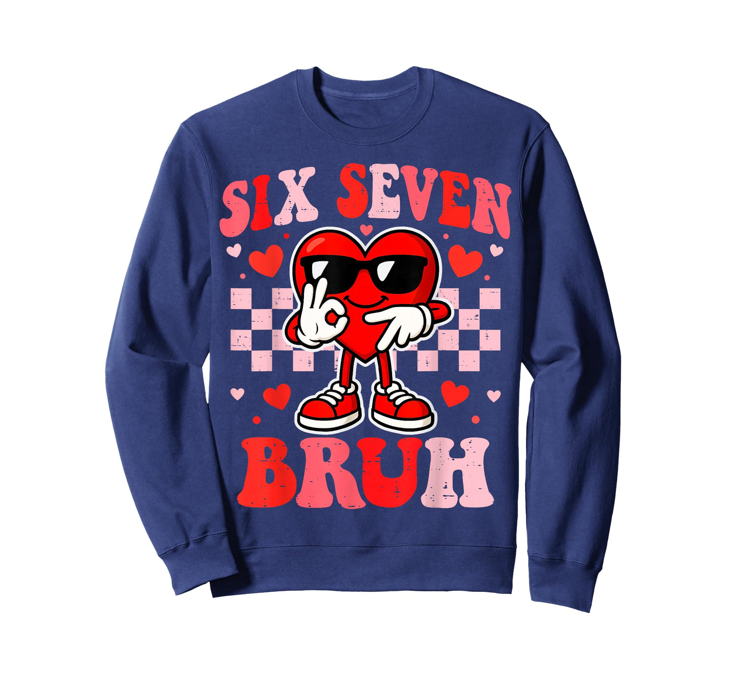 67 Valentine Heart Funny Six Seven Bruh Meme Boys Teens Kids T-Shirt