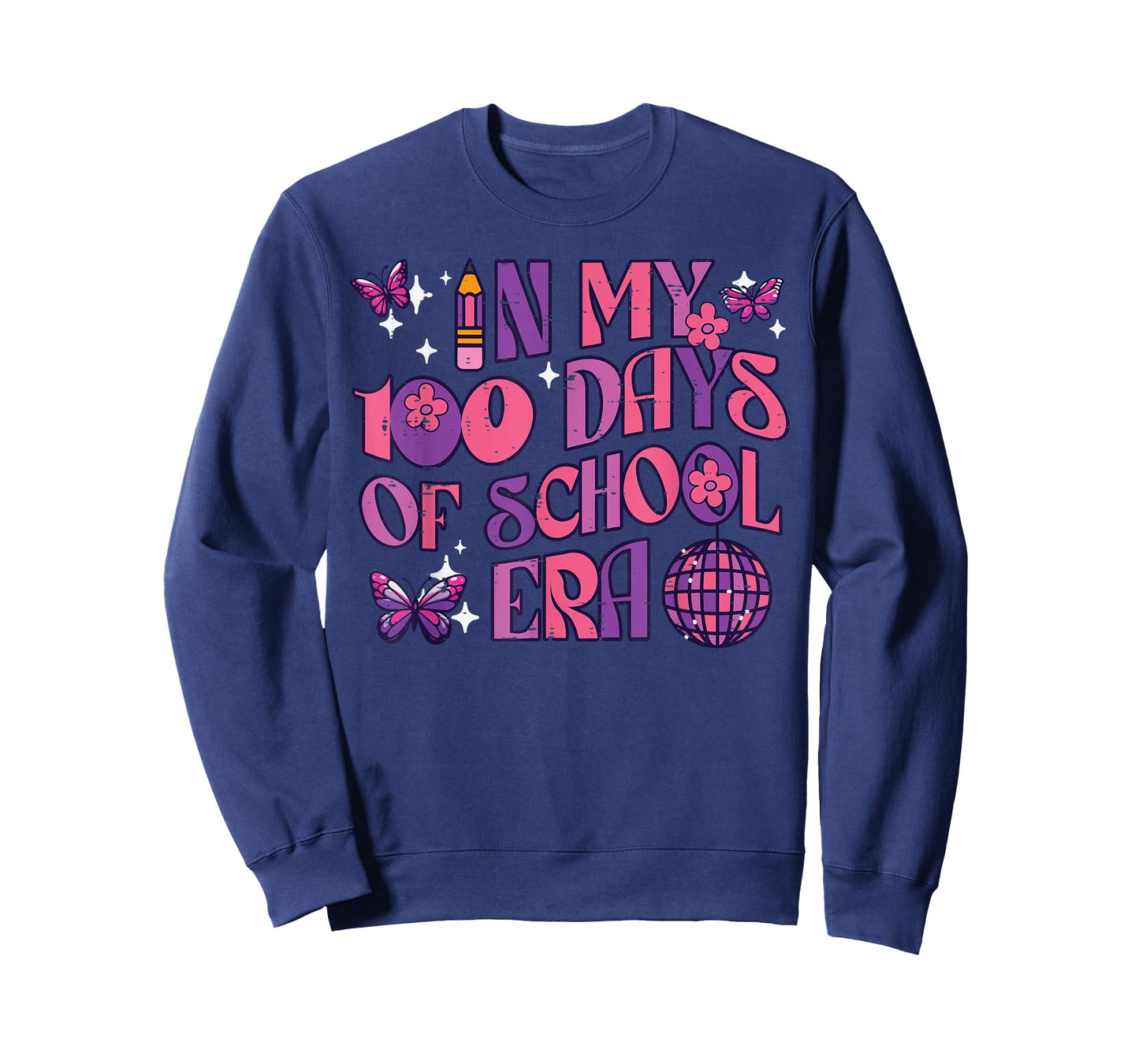 in My 100 Days of School Era Retro 100th Day Women Girl Kids T-Shirt