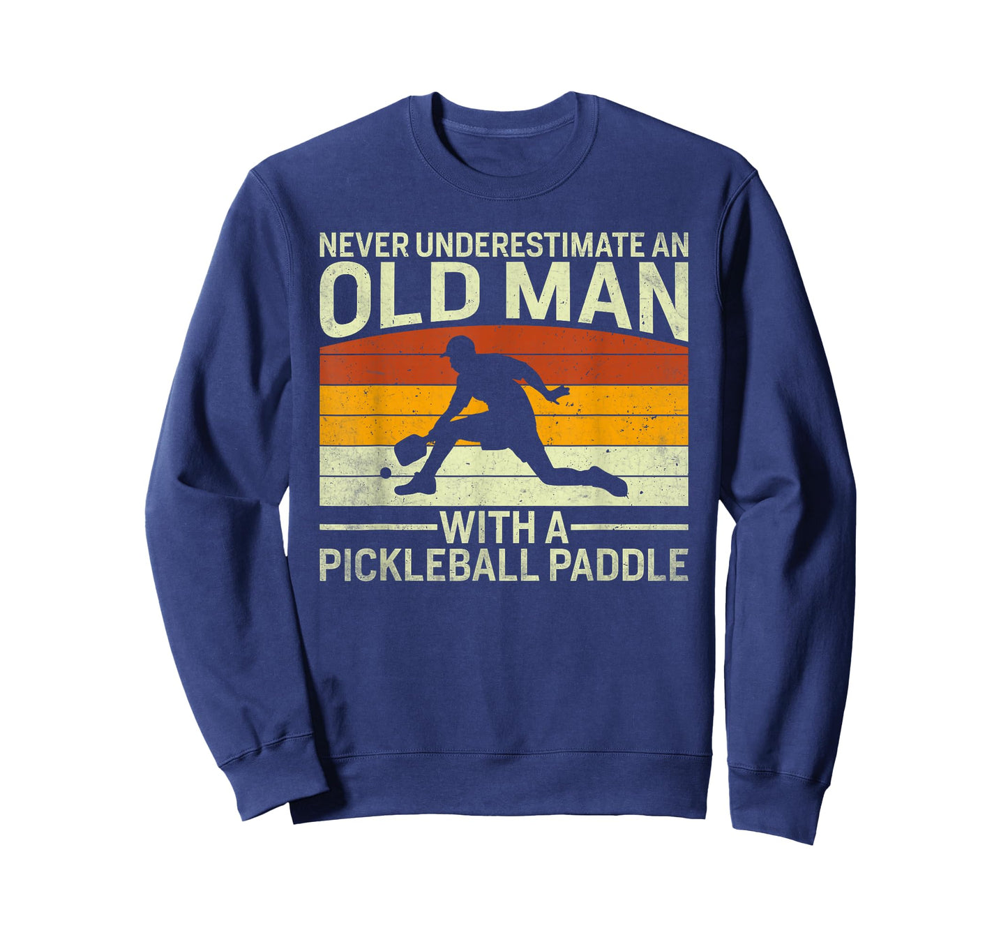 Funny Old Man with Pickleball Paddle Grandpa dad papa T-Shirt