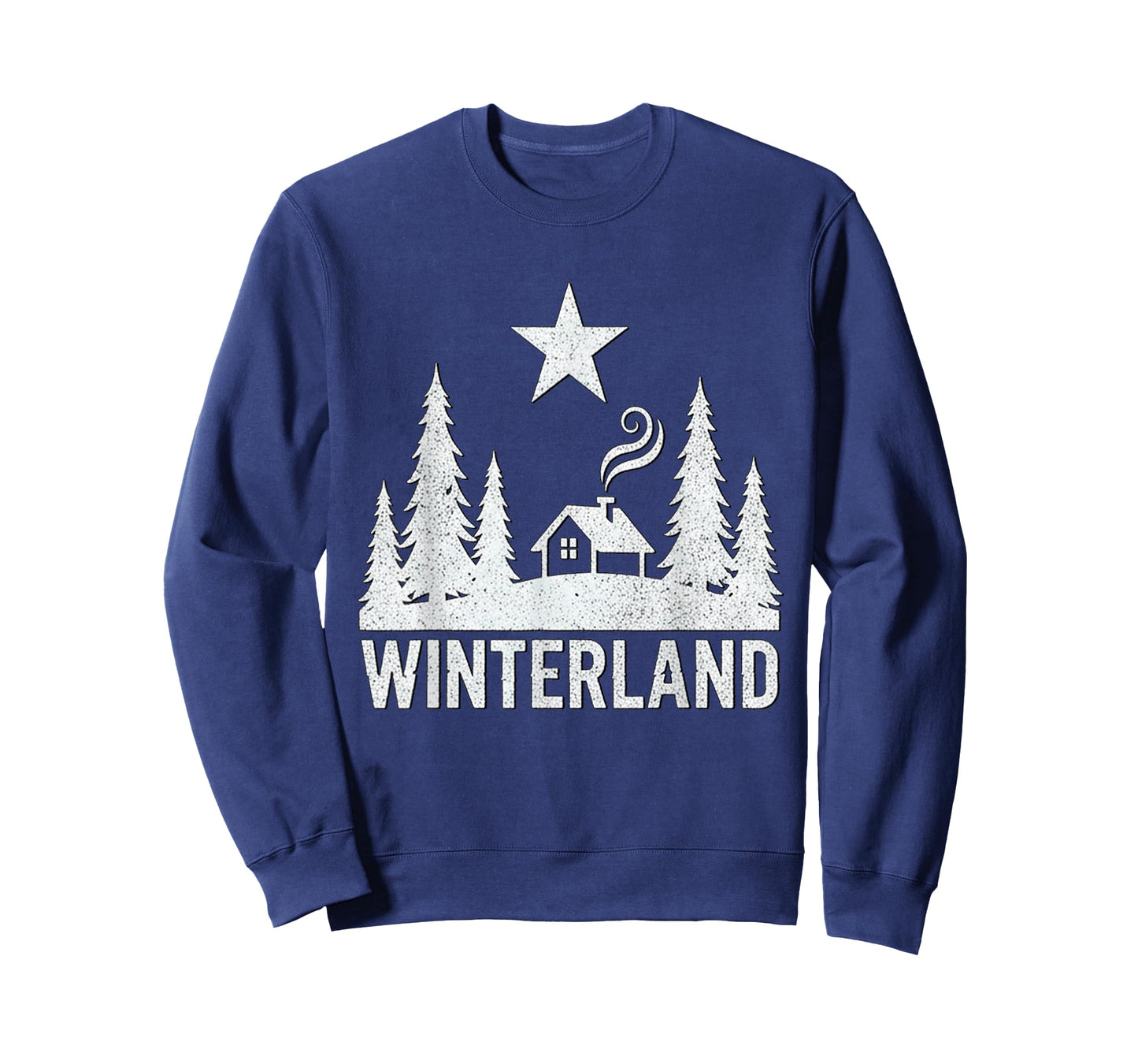 Winterland Rustic Cabin Forest Star Grunge Winter Snow T-Shirt