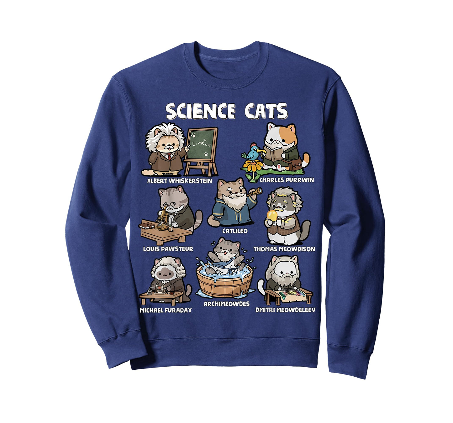 Science Cats Funny Scientist Pun Cat Lover Math Teacher T-Shirt