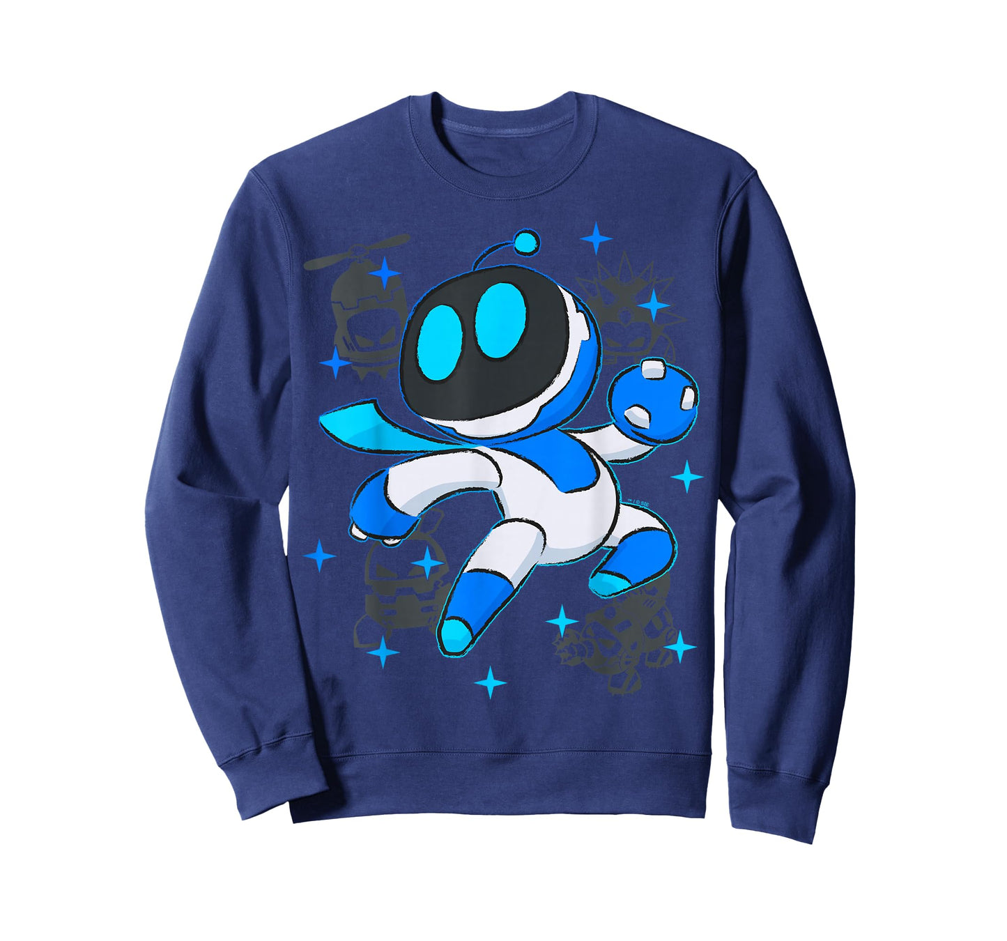 Astrobot PlayStation's Astro Bot Fighting Enemies in Space T-Shirt