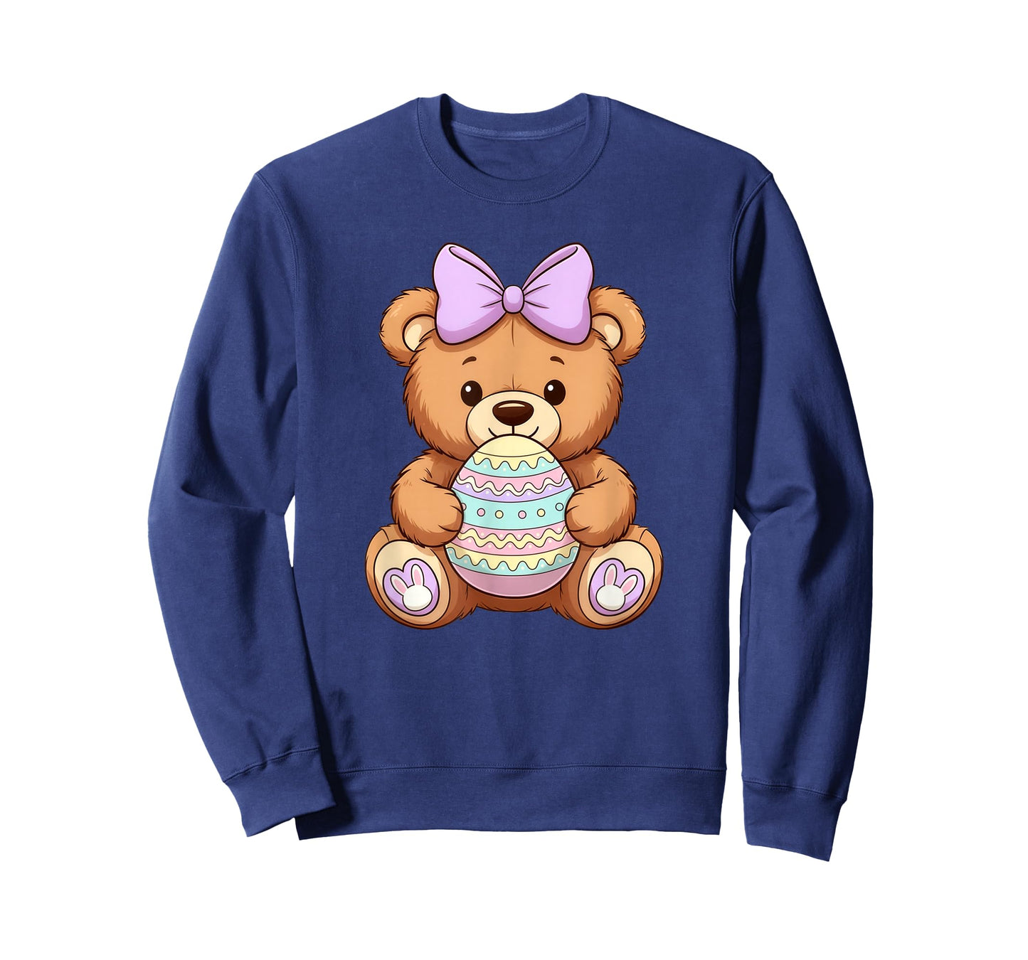 Cute Easter Teddy Bear Holding Egg Spring Coquette Aesthetic T-Shirt