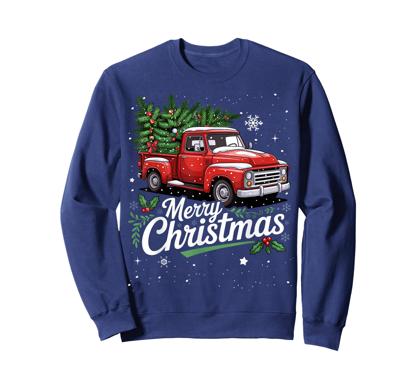 Merry Christmas Red Truck Family Matching Christmas Pajama T-Shirt