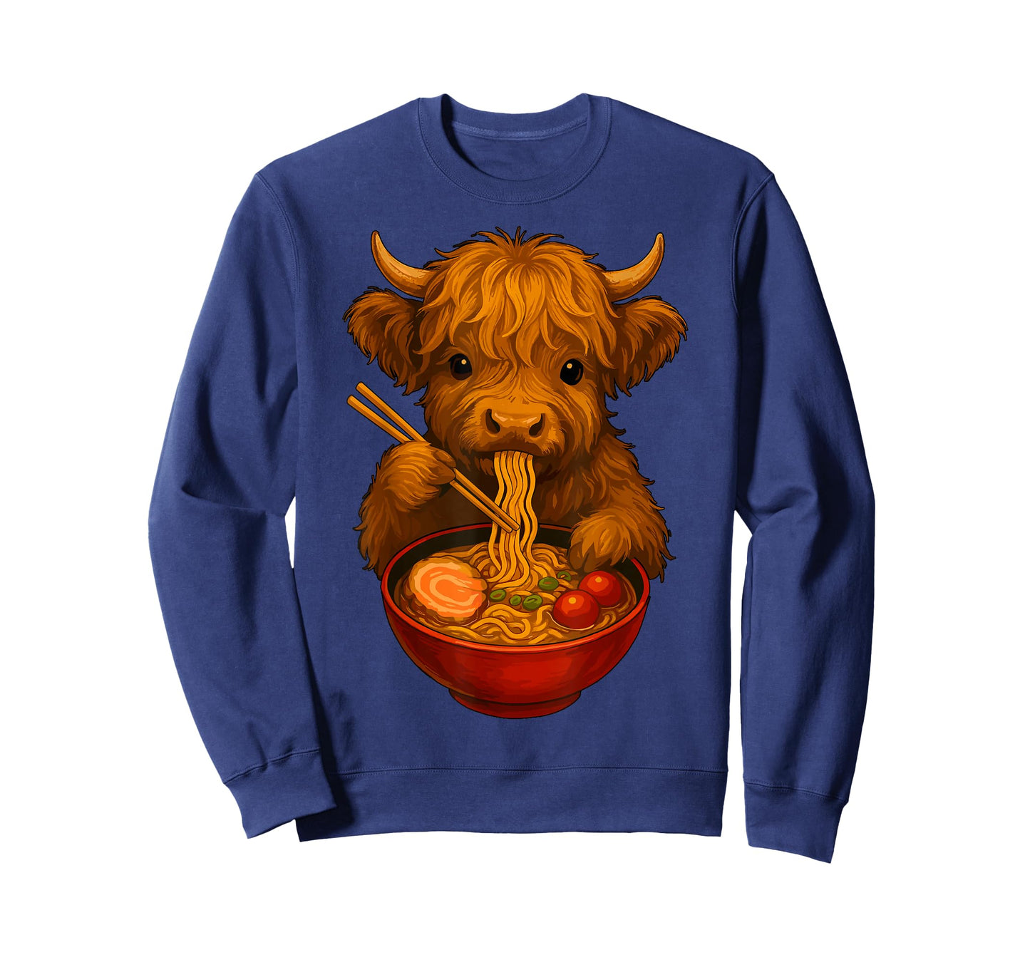 Highland Cow Eating Ramen T-Shirt