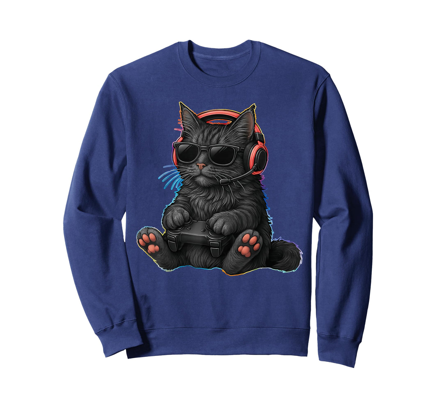 Gamer Cat Video Games Boys Teen Men Girls Funny Gaming T-Shirt