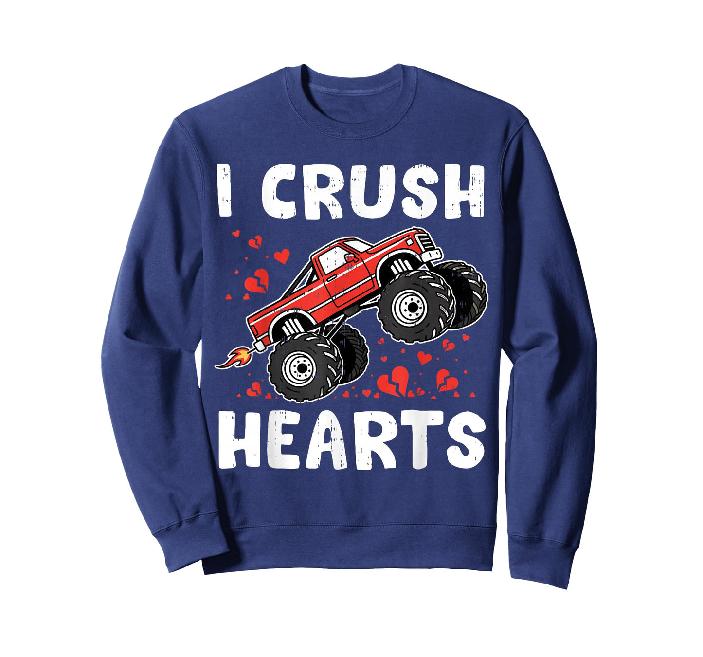 Funny Boys Valentines Monster Truck Tee Kids Toddlers Teens T-Shirt