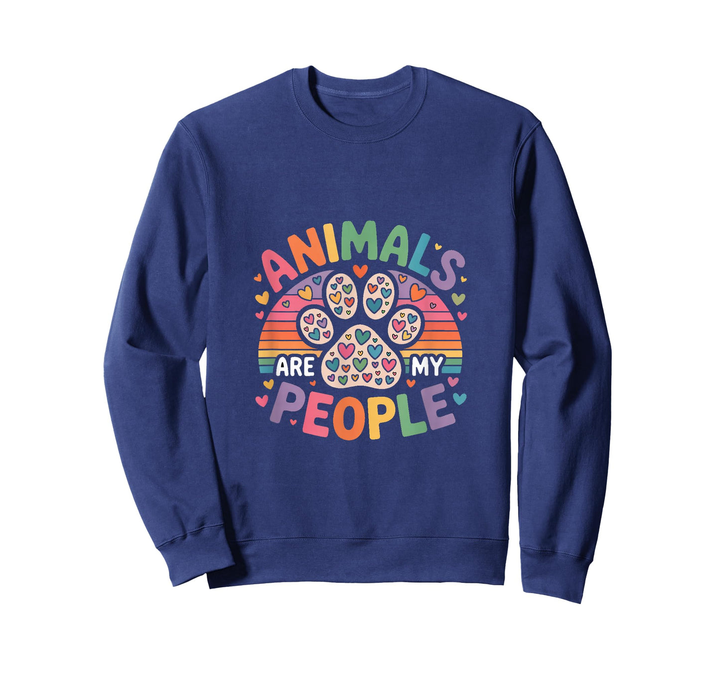 Animals are My People Rainbow Paw Animal Lover T-Shirt