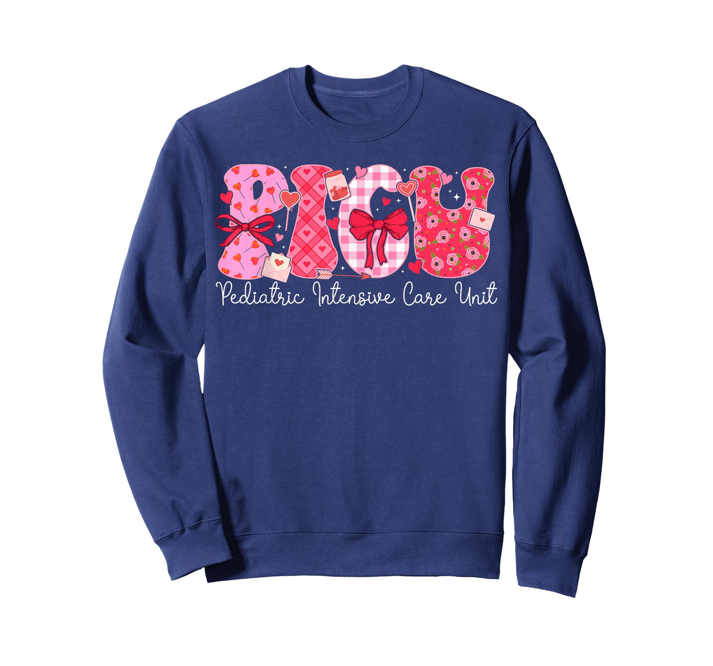 PICU Valentine Pediatric Intensive Care Unit Valentines Day T-Shirt