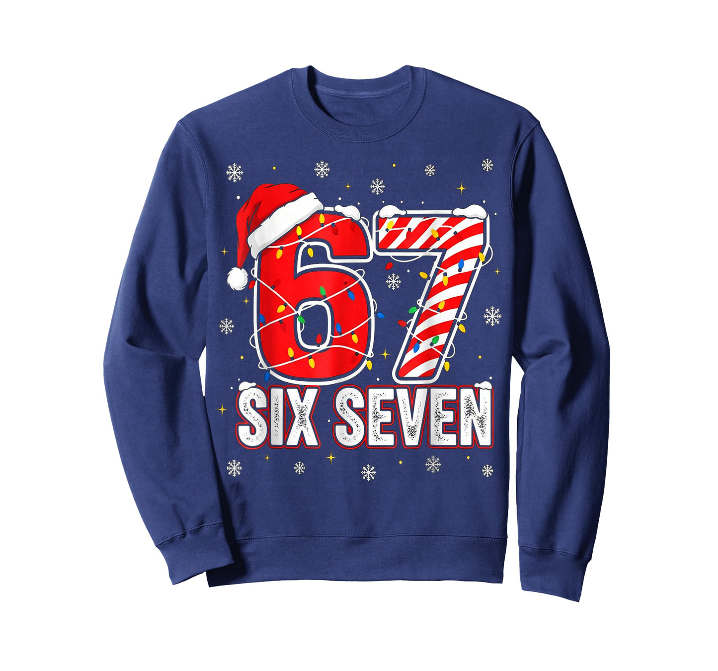 Funny Six Seven 67 Christmas Holiday Women Kids Xmas T-Shirt