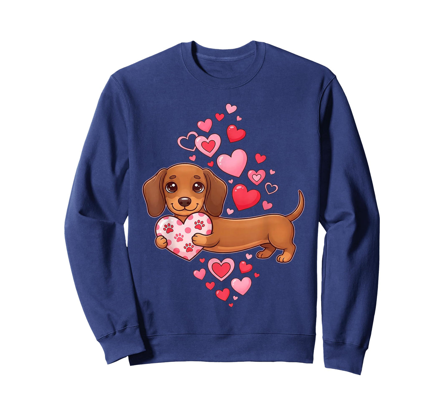 Cute Dachshund Valentine Heart Funny Dachshund Puppy Owner T-Shirt