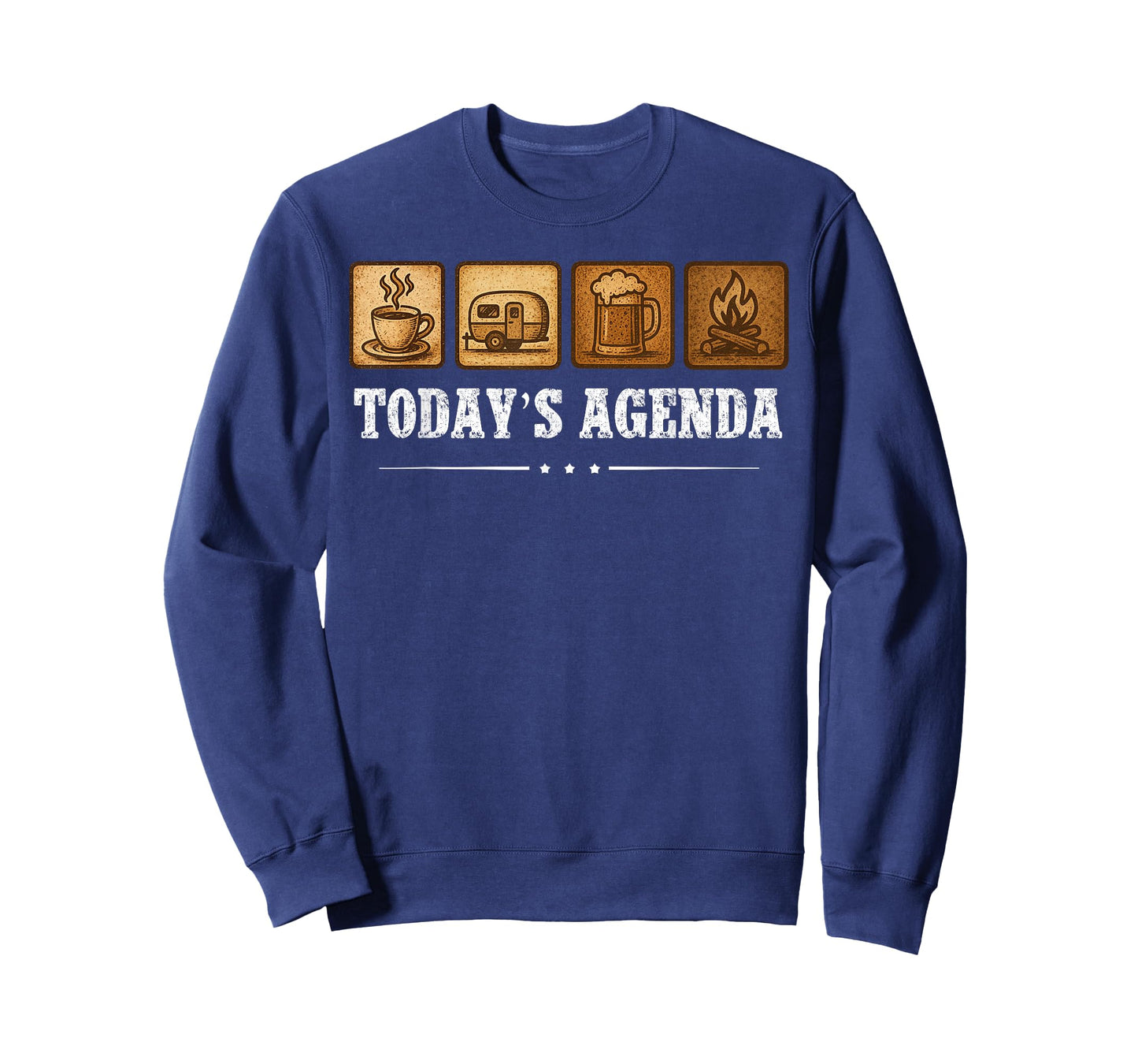 Today's Agenda Funny Hiking Camping T-Shirt