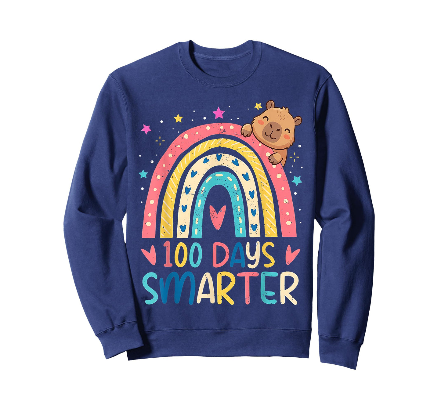 100 Days Smarter Kids Girls Capybara 100th Day of School T-Shirt