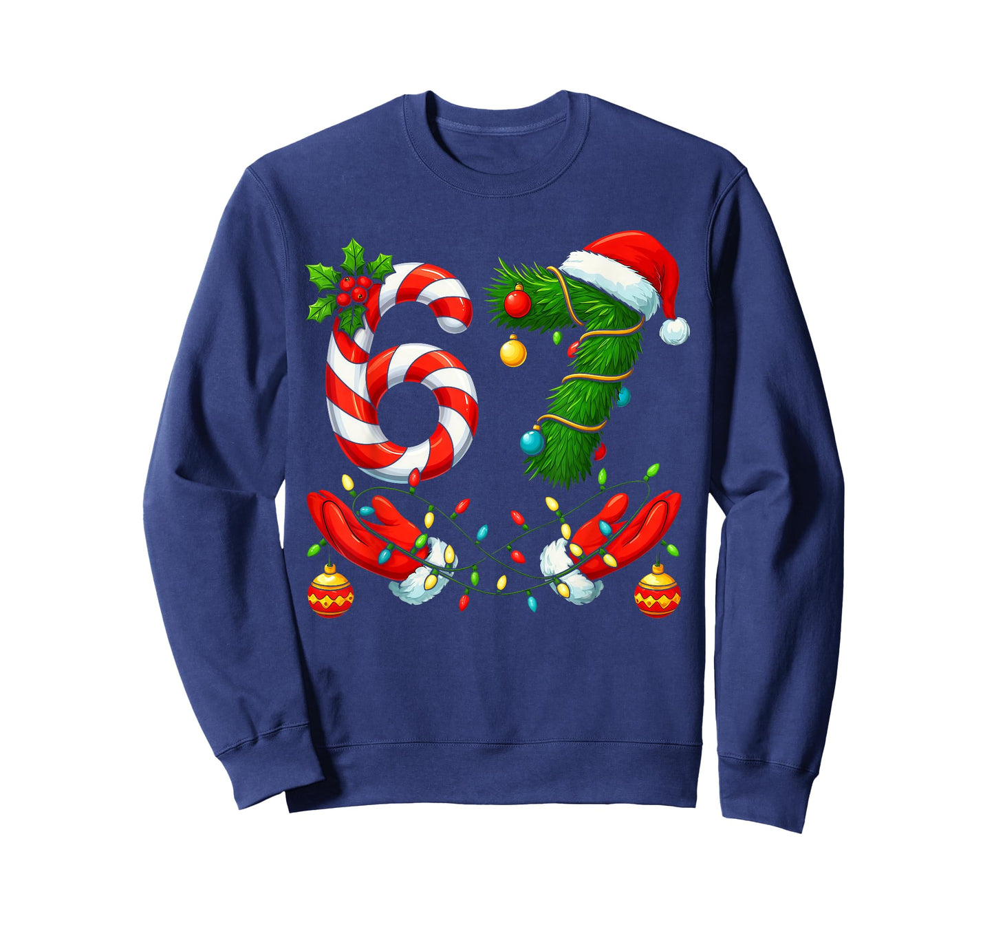 67 Christmas 6 7 Meme Pajamas Holiday Gen Alpha Slang T-Shirt