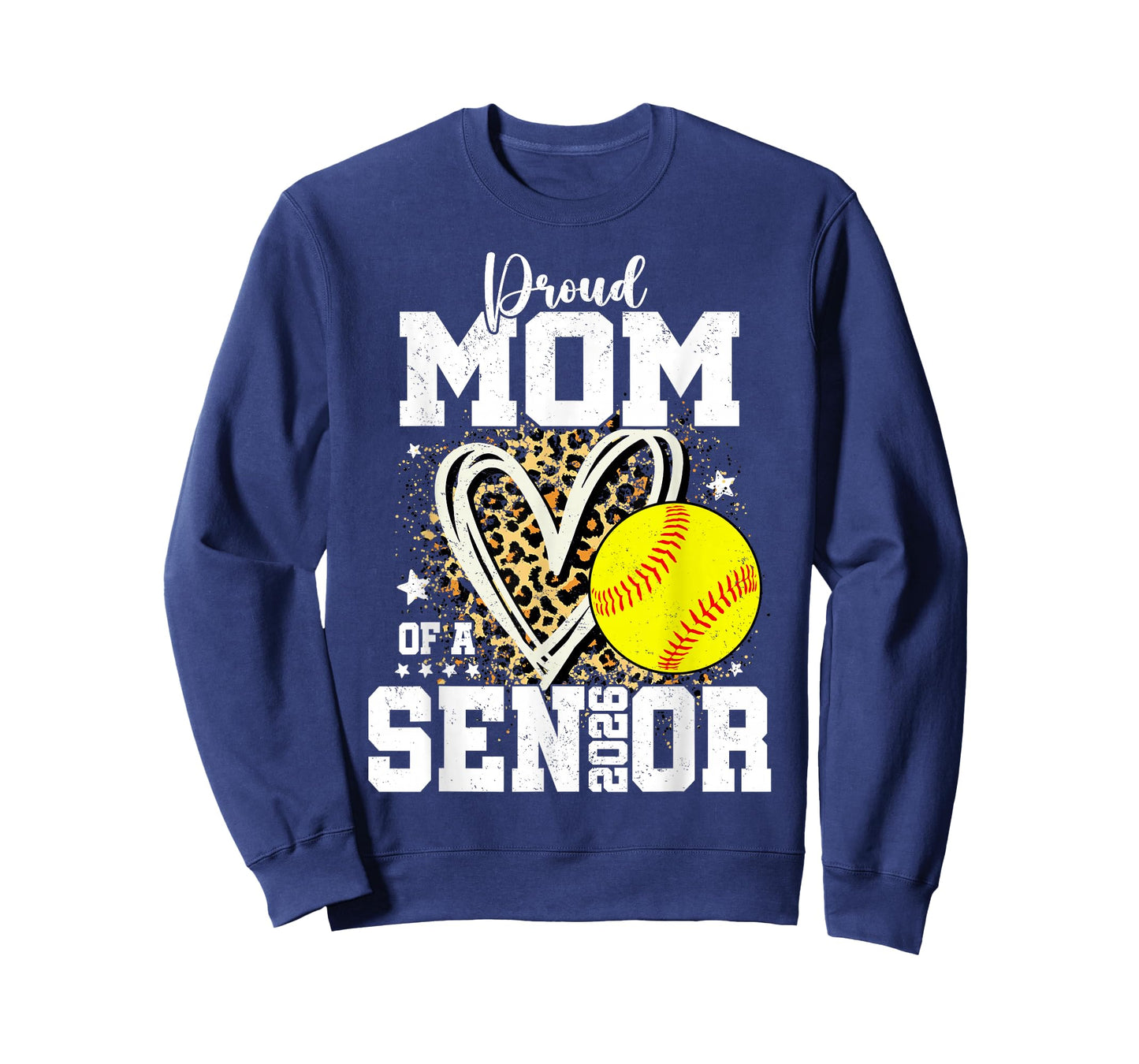 Proud Mom of A 2026 Senior Softball Graduation Leopard T-Shirt