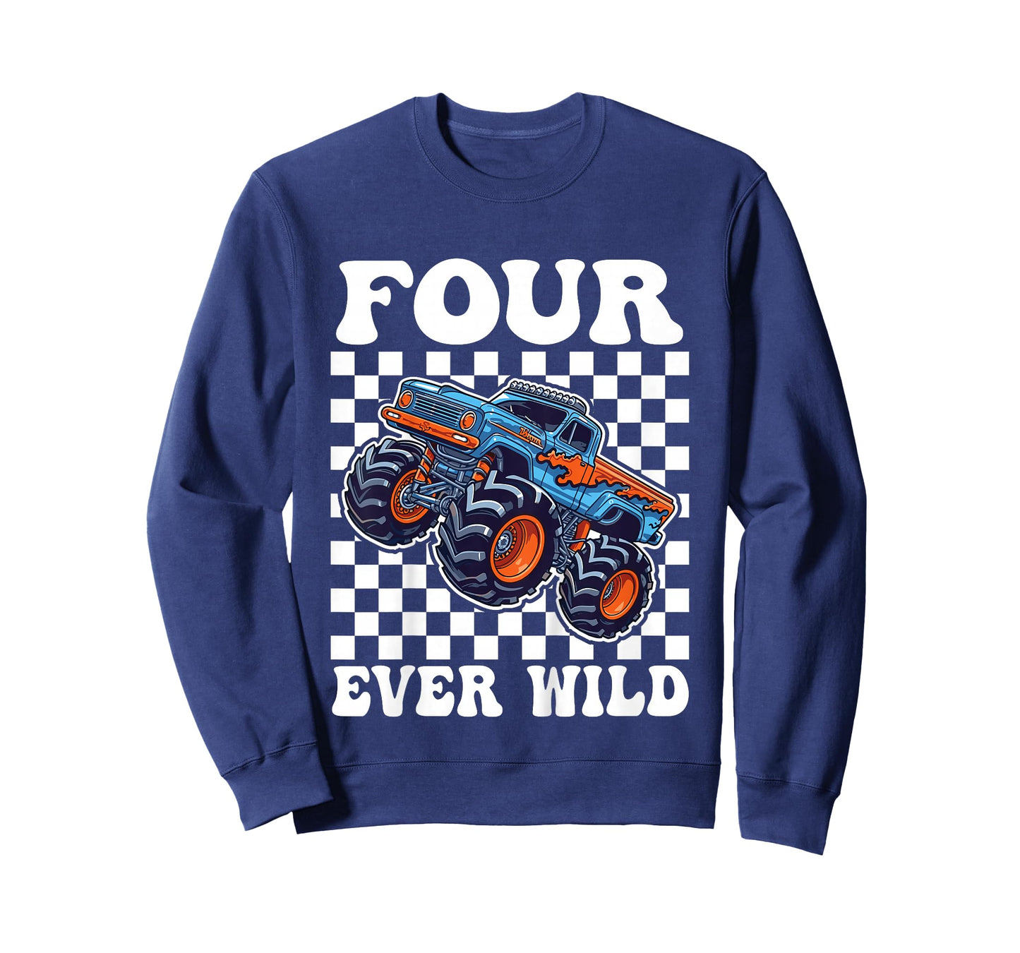 4th Birthday Monster Truck 4 Year Old Boys 4th Party T-Shirt
