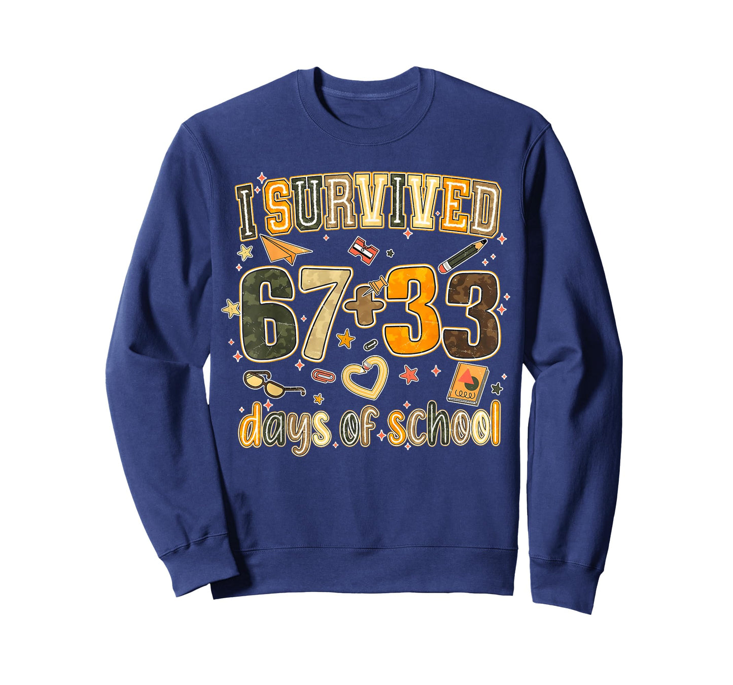 I Survived 67 + 33 Day of School Six Seven Donut Teacher Kid T-Shirt
