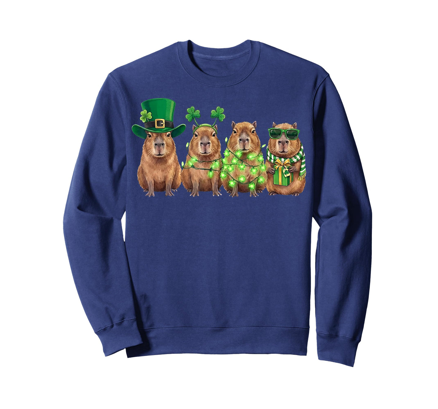 Capybara St Patricks Day Funny Capybaras Lover Men Kids T-Shirt