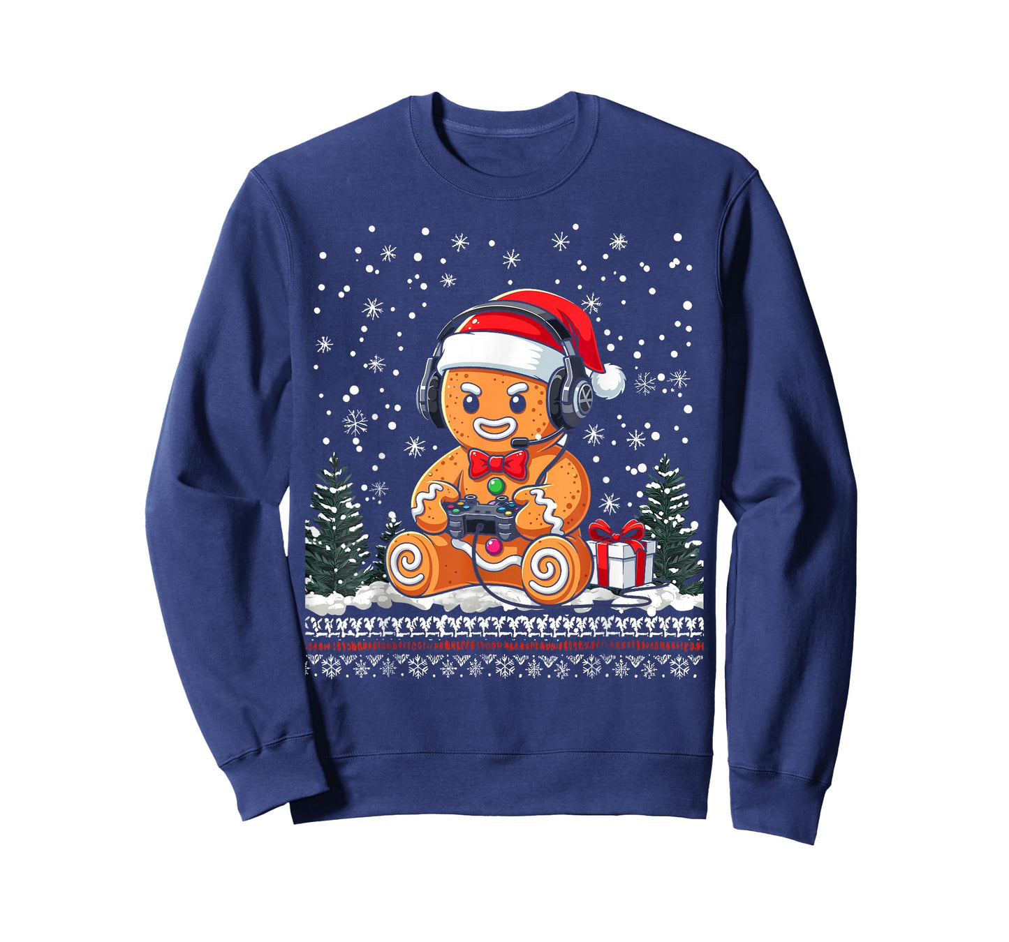 Funny Christmas Gamer Gingerbread Xmas Gaming Men Boy Kids T-Shirt