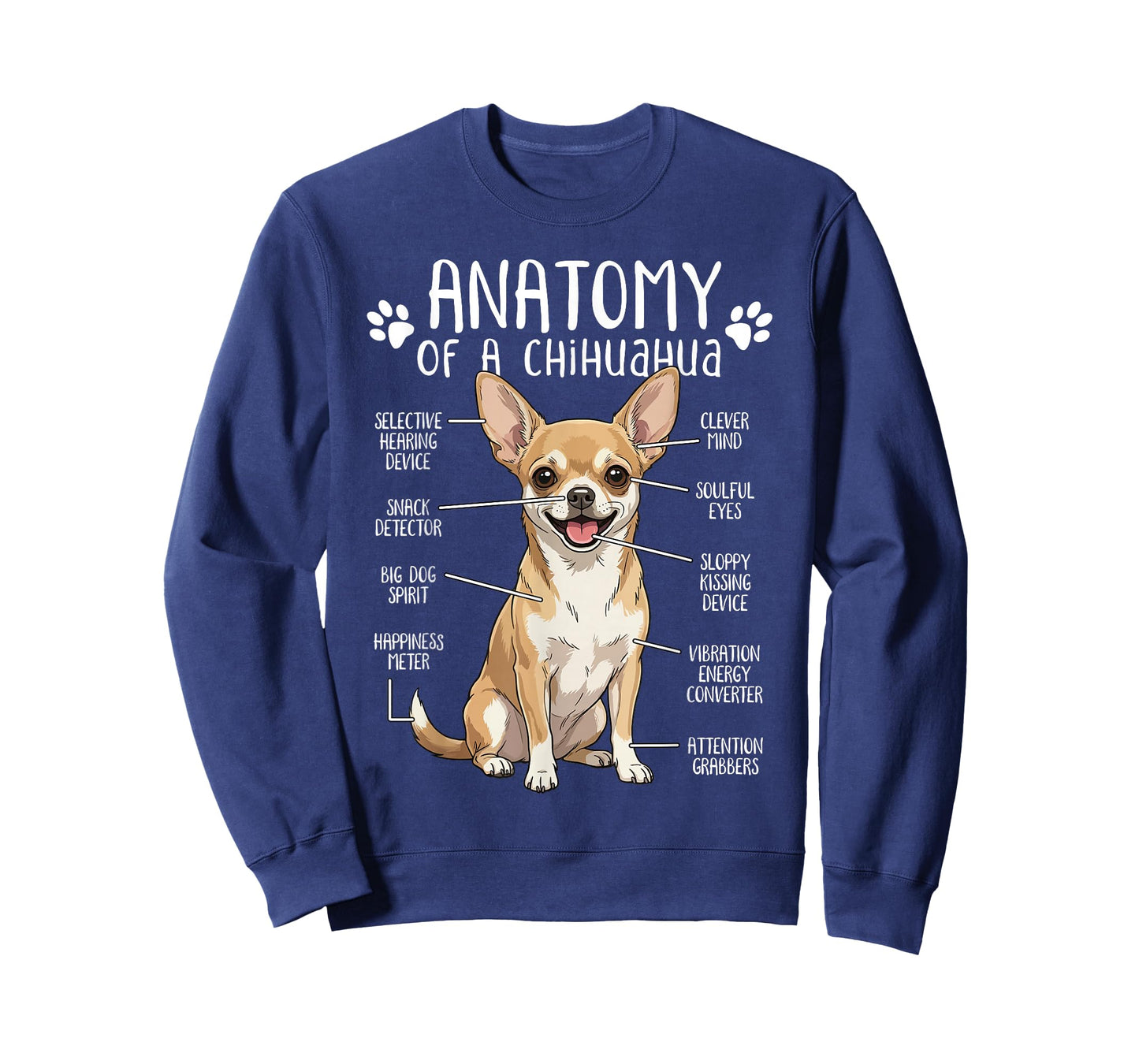 Funny Chihuahua Anatomy of A Chihuahua Dog Owner Pet Lover T-Shirt