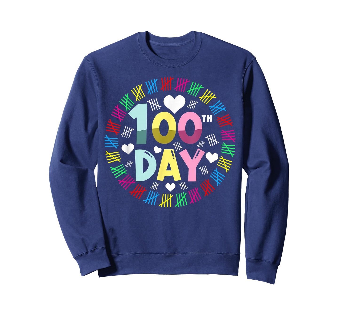 100 Days of School Colorful Tally Marks Kids T-Shirt