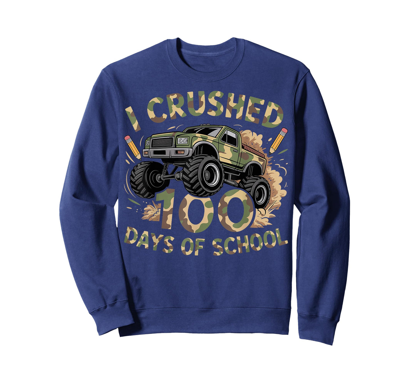 100 Days of School Monster Truck 100th Day of School Boys T-Shirt