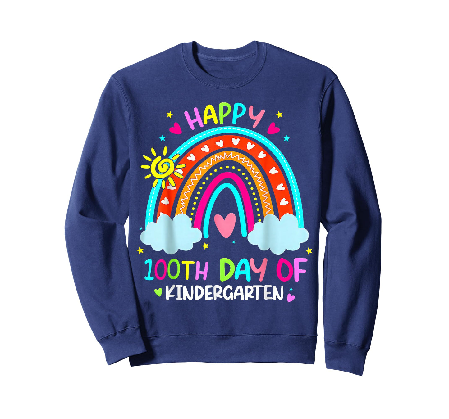 100th Day of Kindergarten School Rainbow 100 Days Smarter T-Shirt